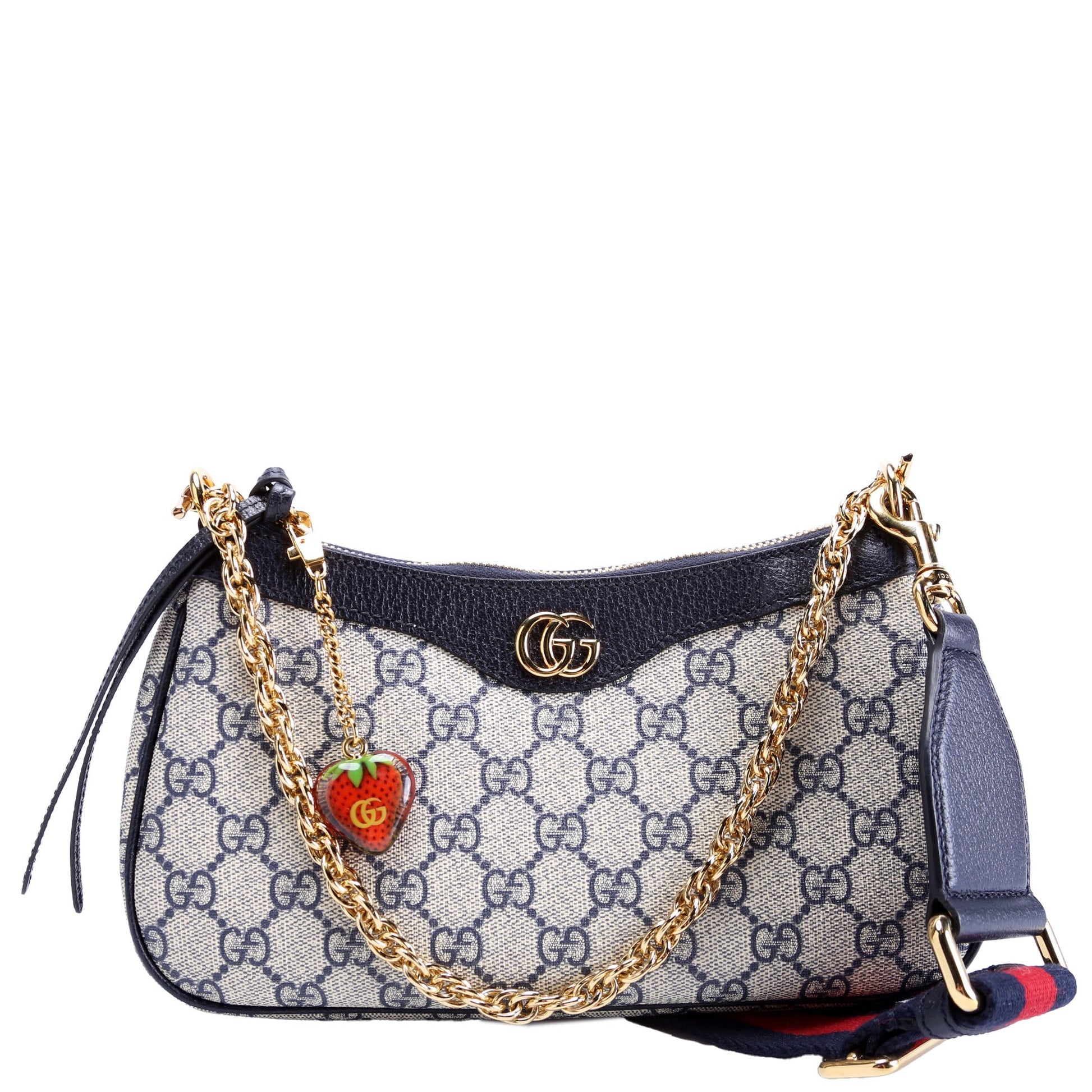 Gucci 735132 GG Supreme Small HandNavy Bag
