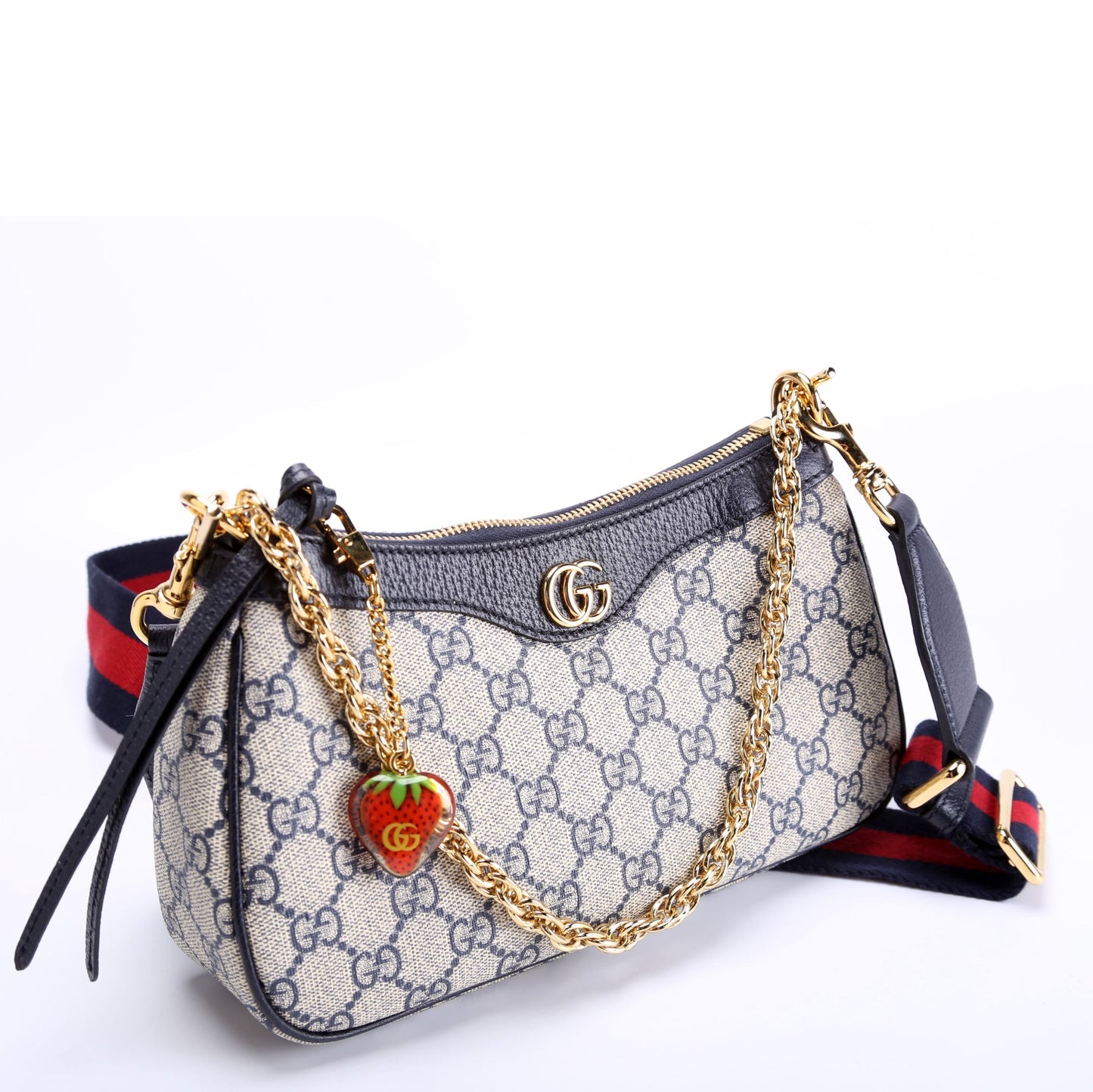 Gucci 735132 GG Supreme Small HandNavy Bag