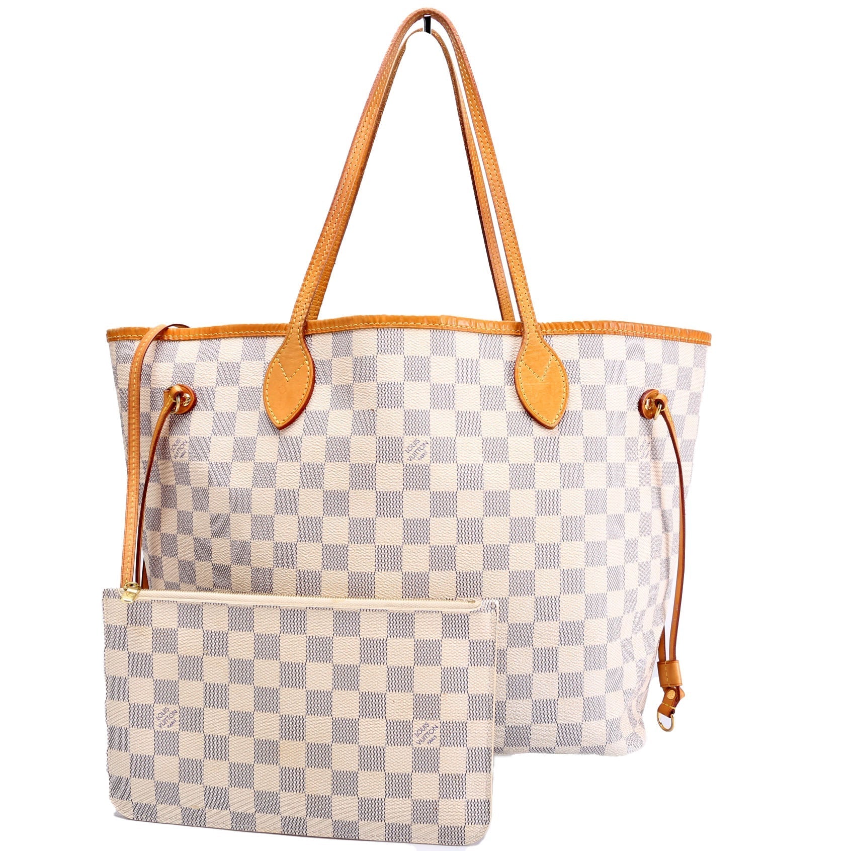 Louis Vuitton Neverfull With Wallet MM Damier Azur