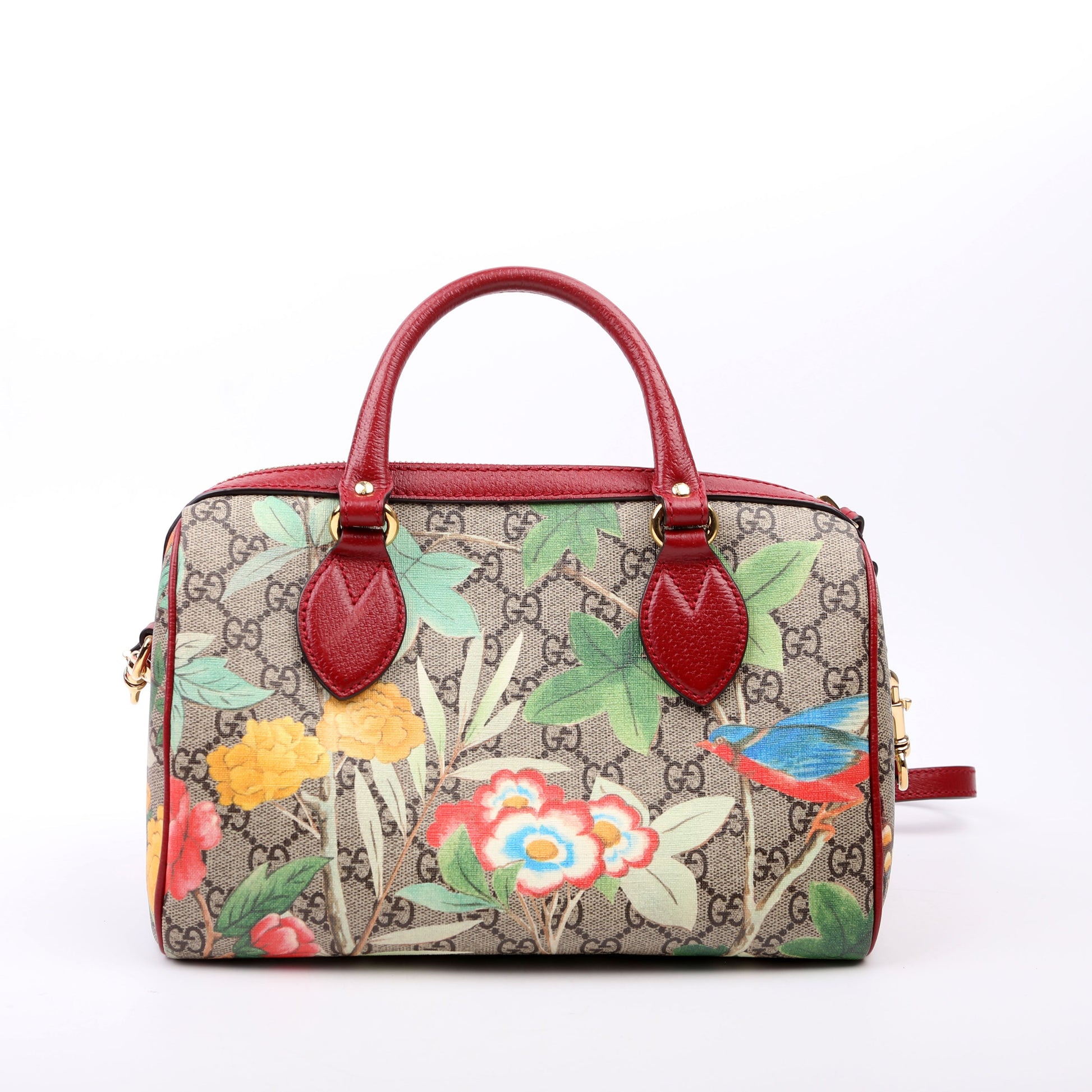 Gucci 409529 GG Tian Boston Small Red/Multicolor Bag