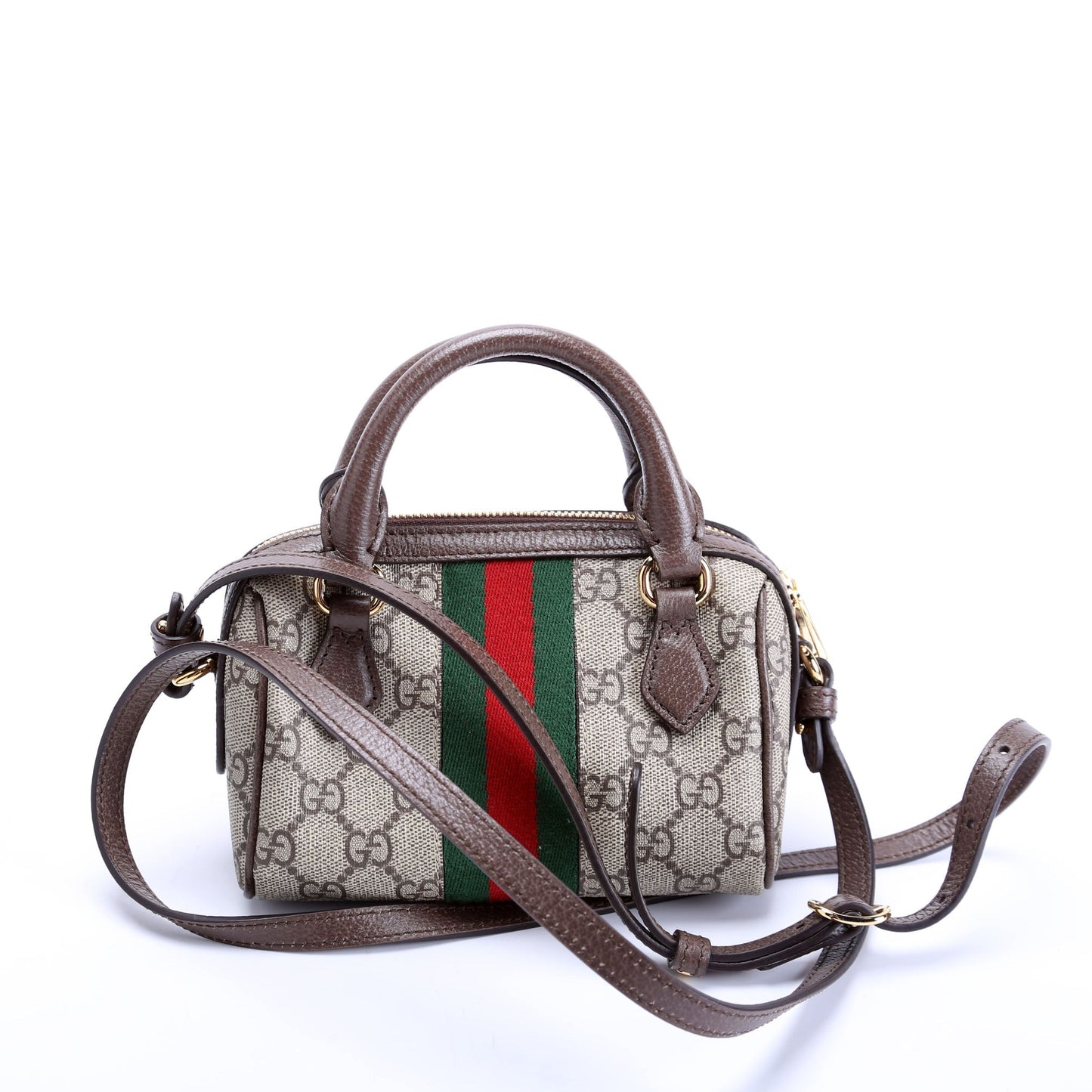 Gucci 781490 GG Supreme Ophidia Boston Brown Bag