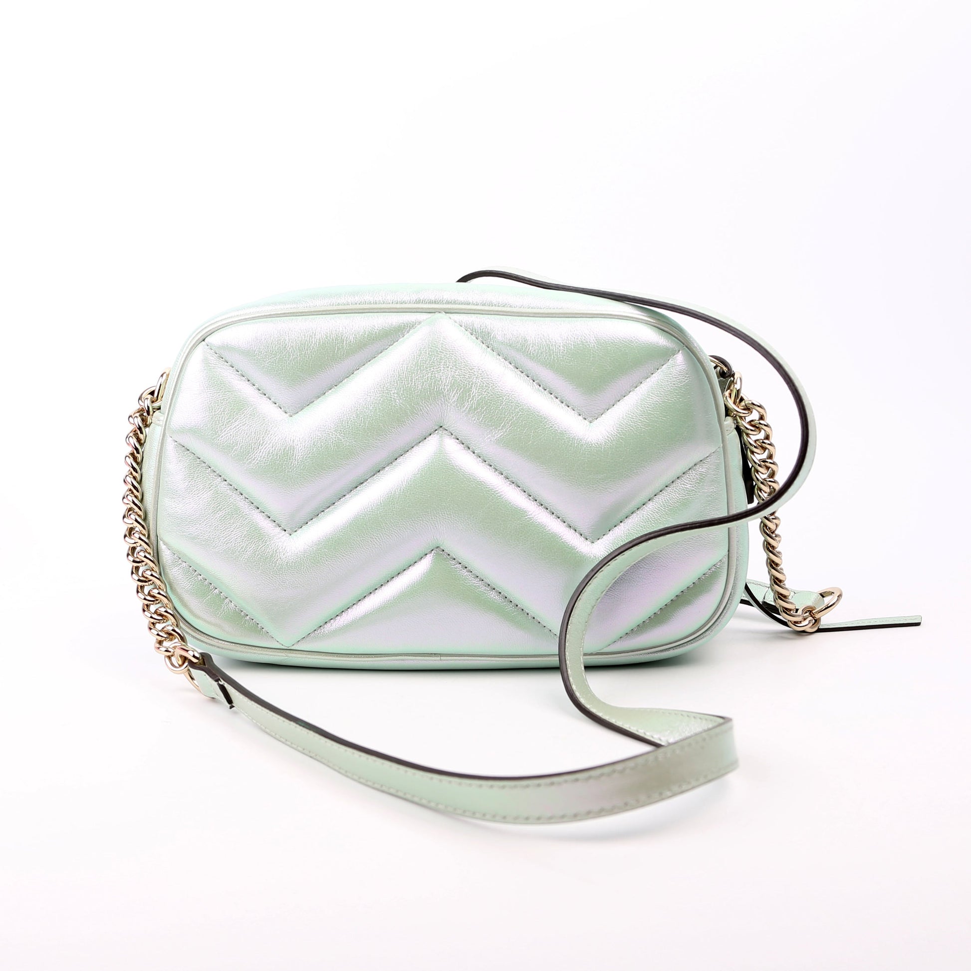 Gucci 447632 Marmont Small Leather Camera Iridescent Bag