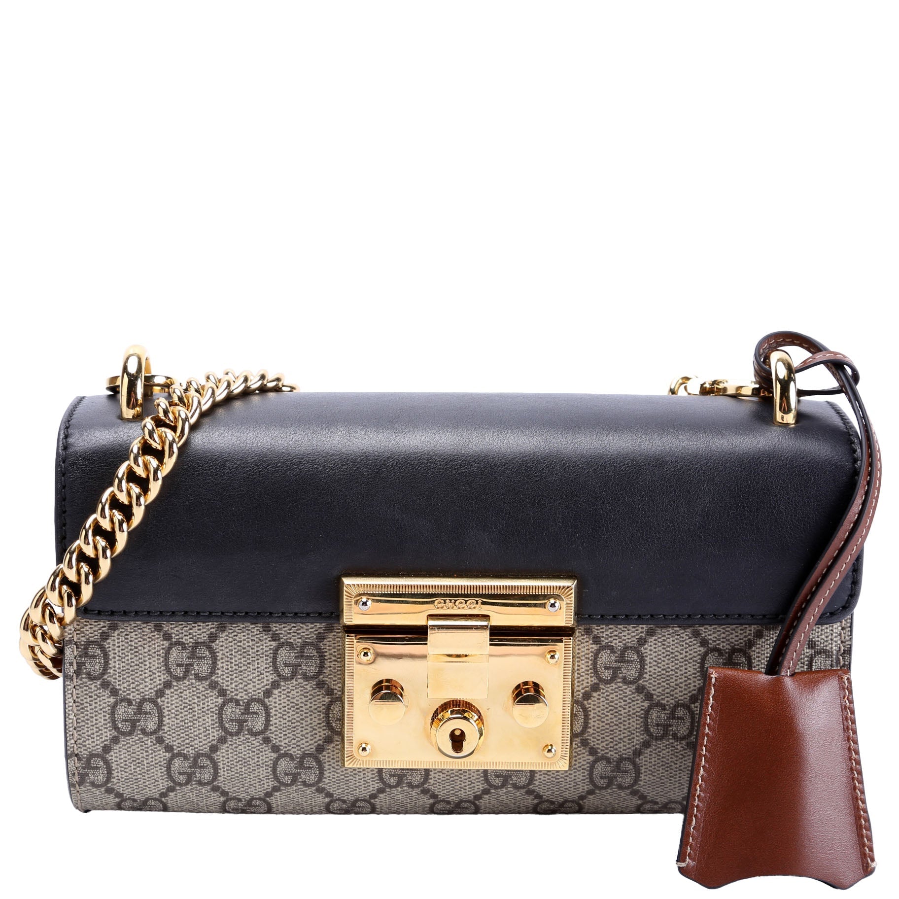 Gucci 735103 GG Supreme Padlock Mini Shoulder Bag
