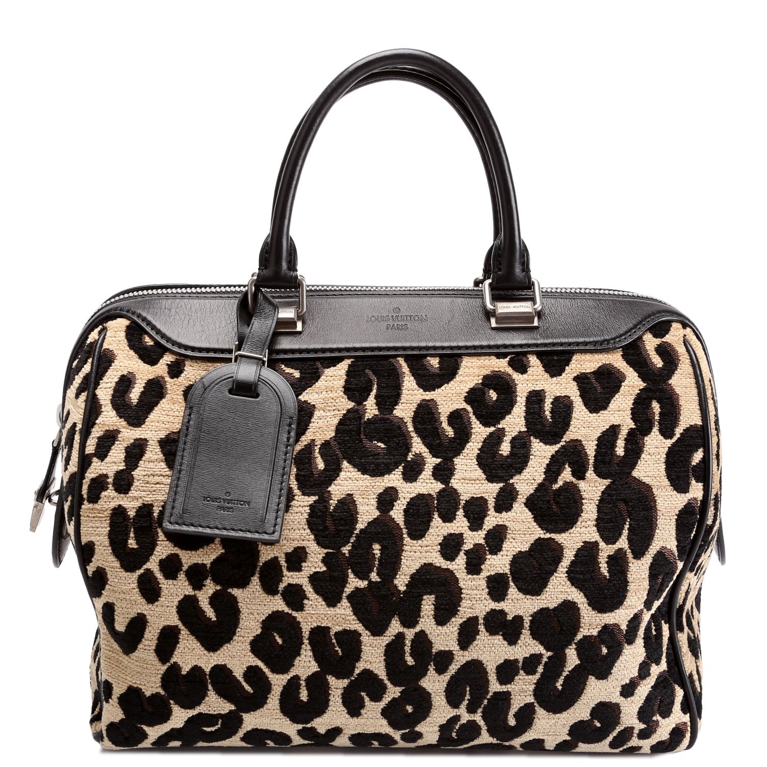 Louis Vuitton Stephen Spro Leopard Chenille Speedy