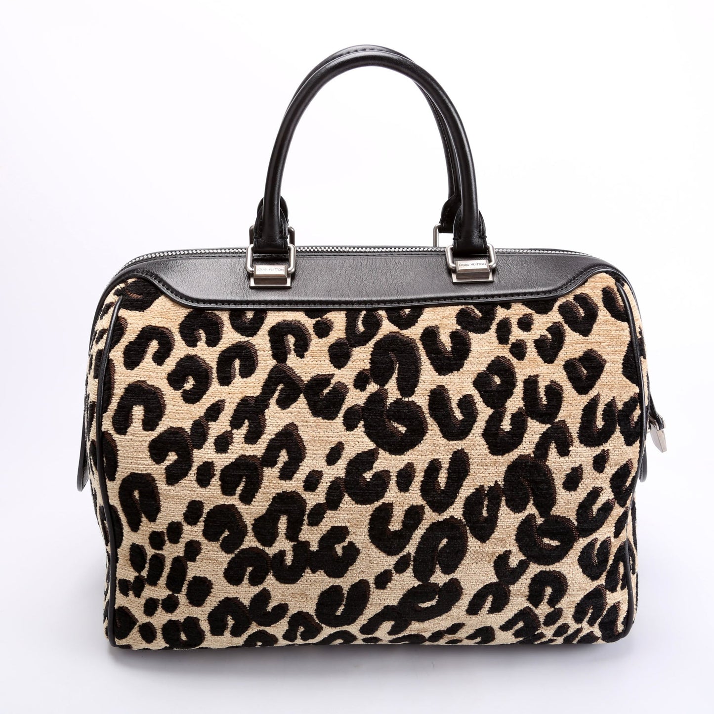 Louis Vuitton Stephen Spro Leopard Chenille Speedy
