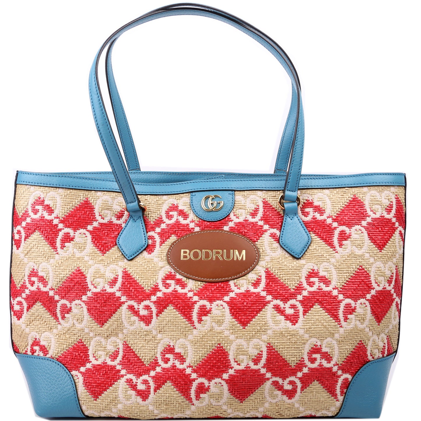 Gucci 631685 GG Raffia Ophidia Tote Bag