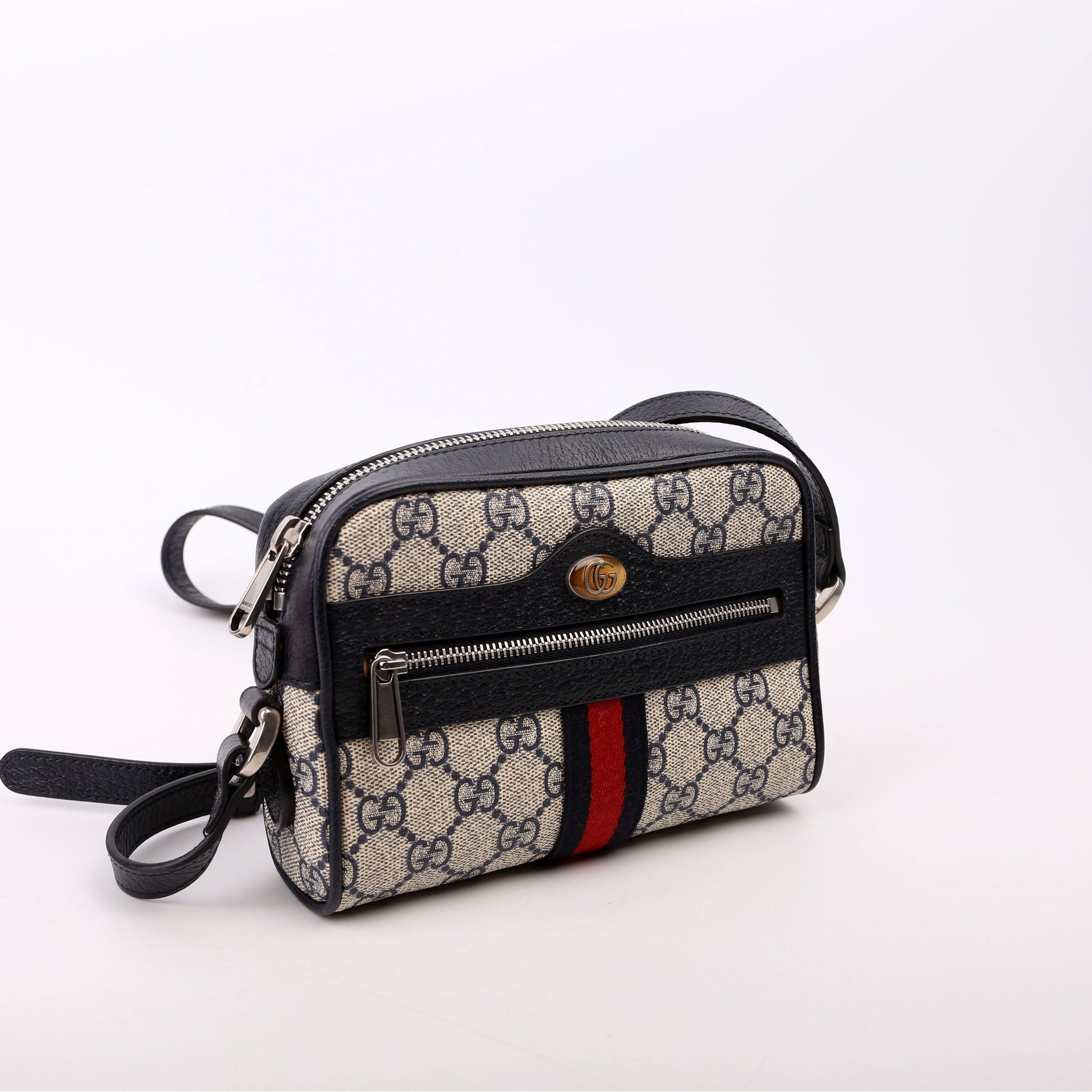 Gucci 517350 GG Supreme Mini Ophidia Navy Bag