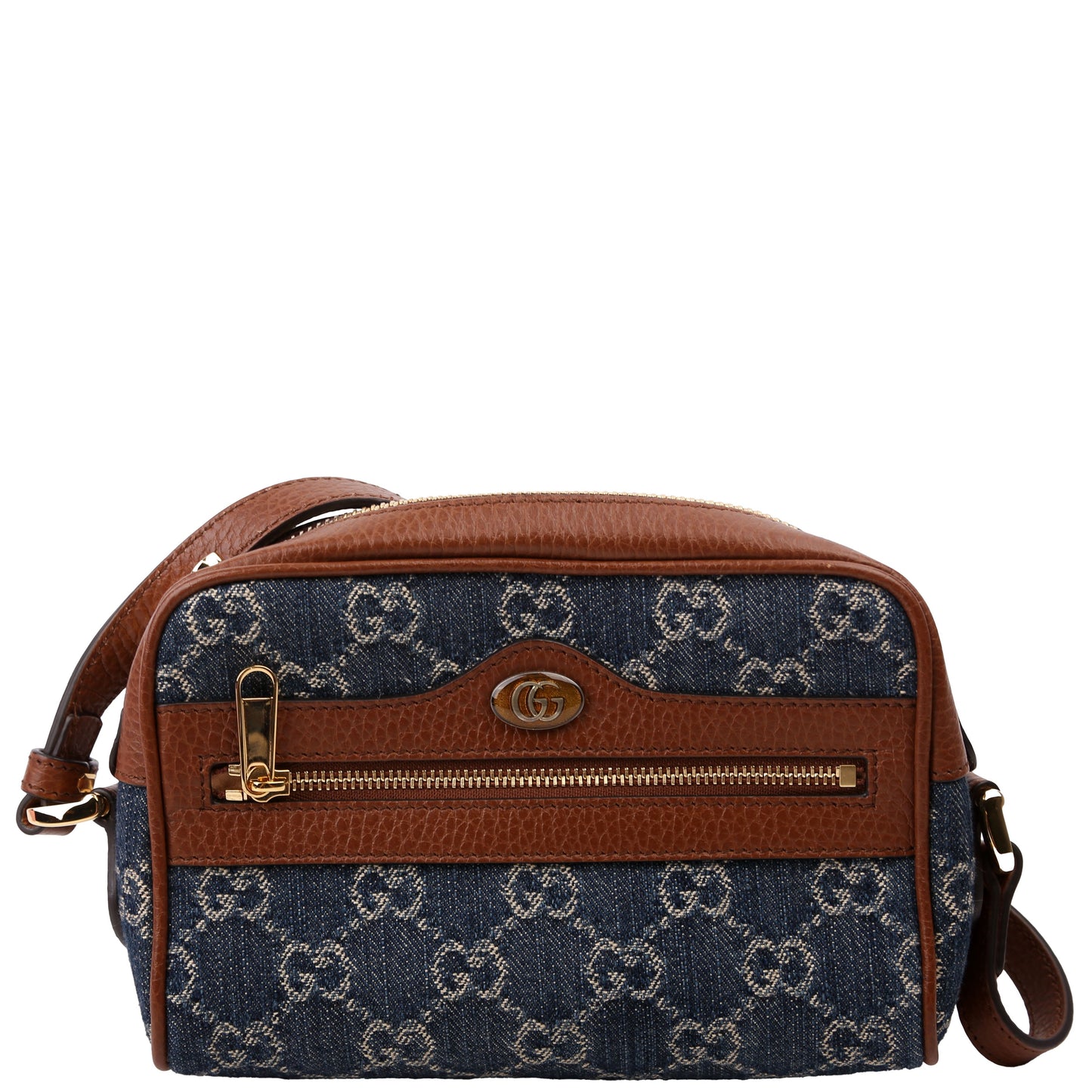 Gucci 517350 GG Denim Mini Ophidia Bag