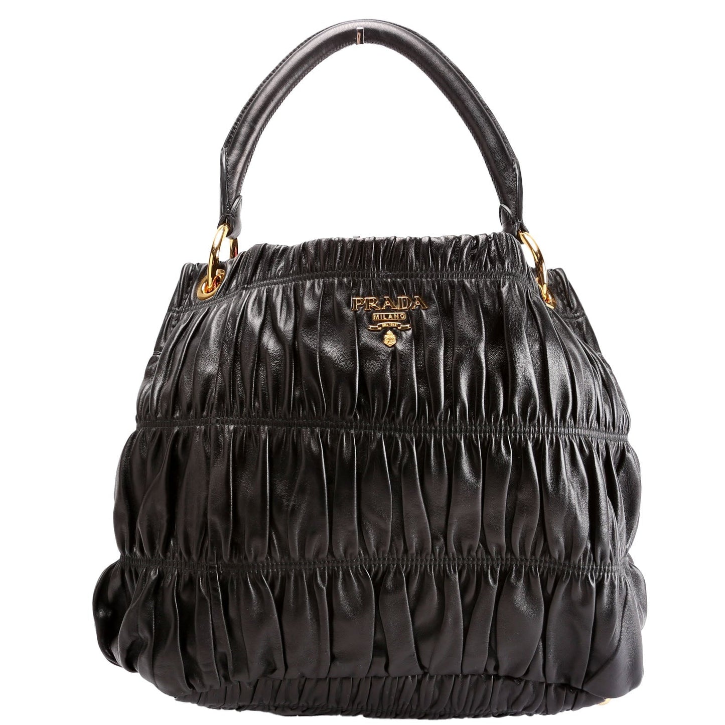 Prada BR4730 Nappa Guafre Hobo Black Bag