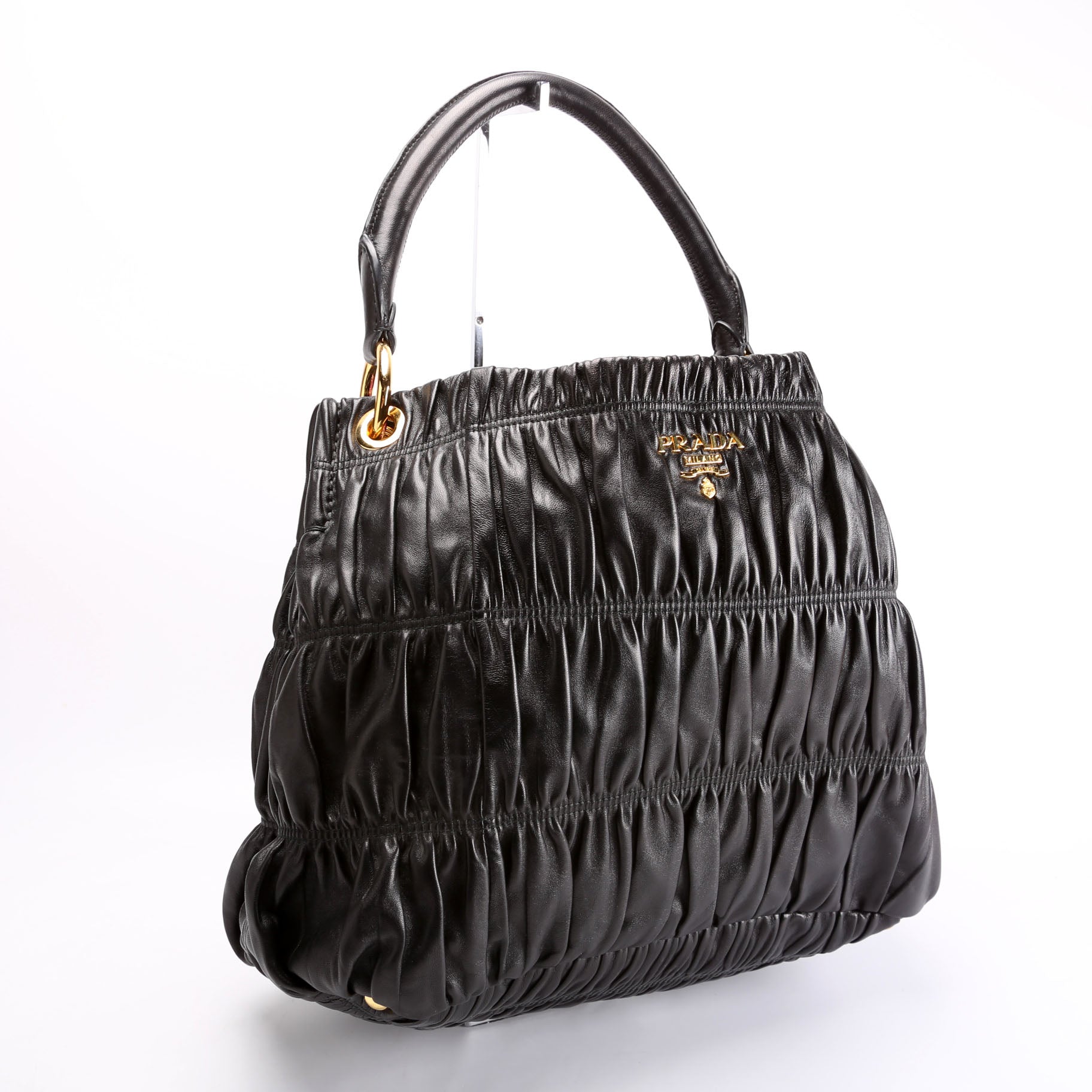 Prada BR4730 Nappa Guafre Hobo Black Bag