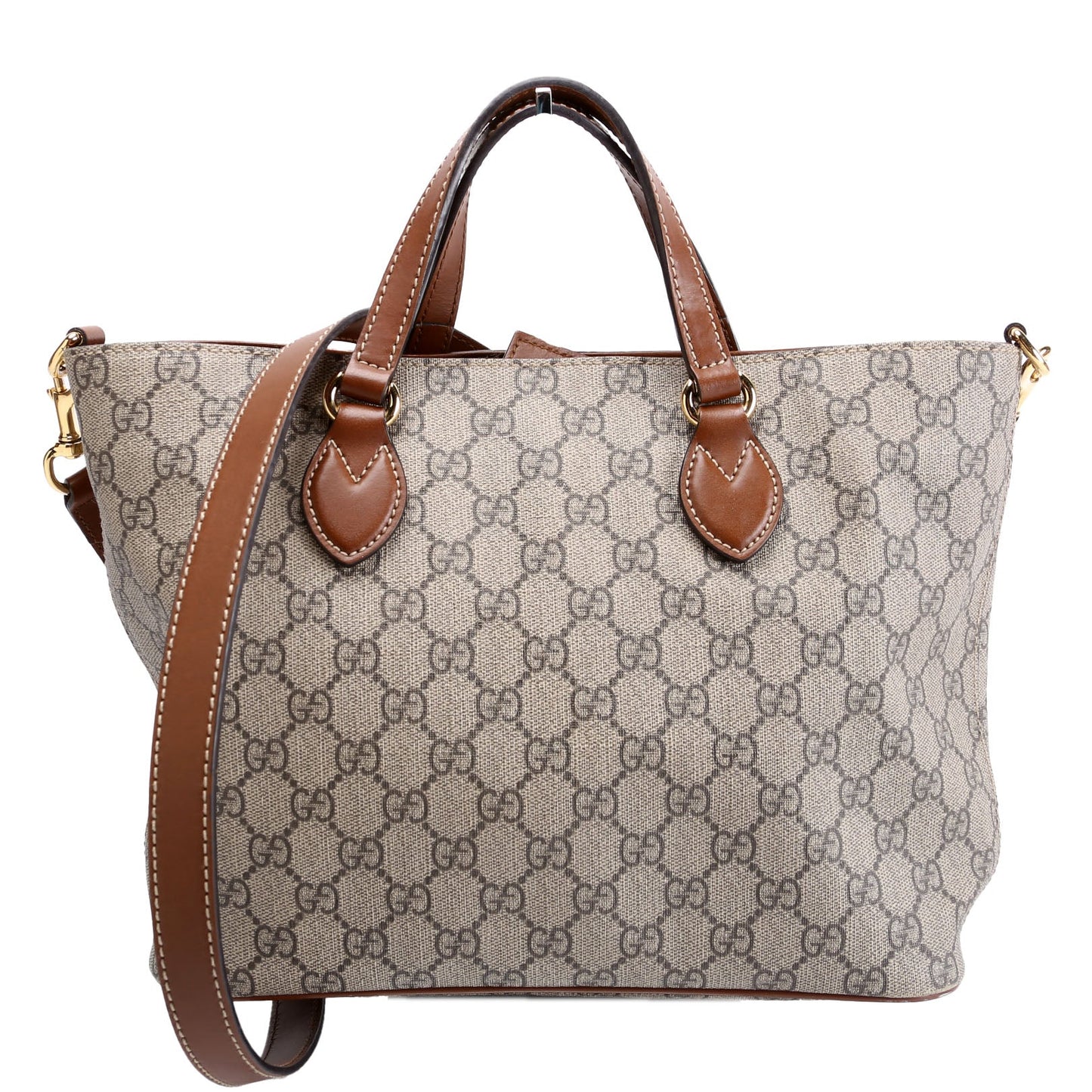 Gucci 473887 GG Supreme Small Tote Brown Bag