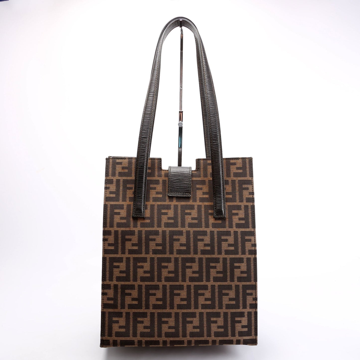 Fendi FF Zucca Vertical Tote Brown/Black Bag