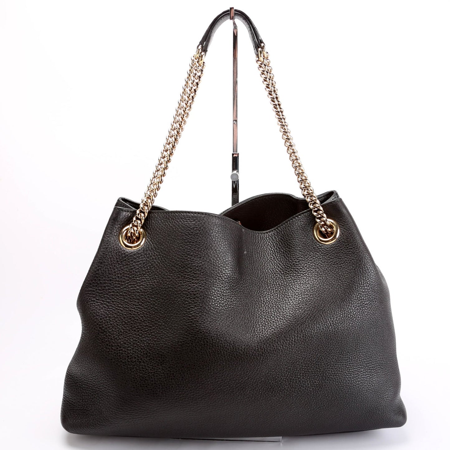 Gucci 308982 Soho Leather Shoulder Medium Black Bag