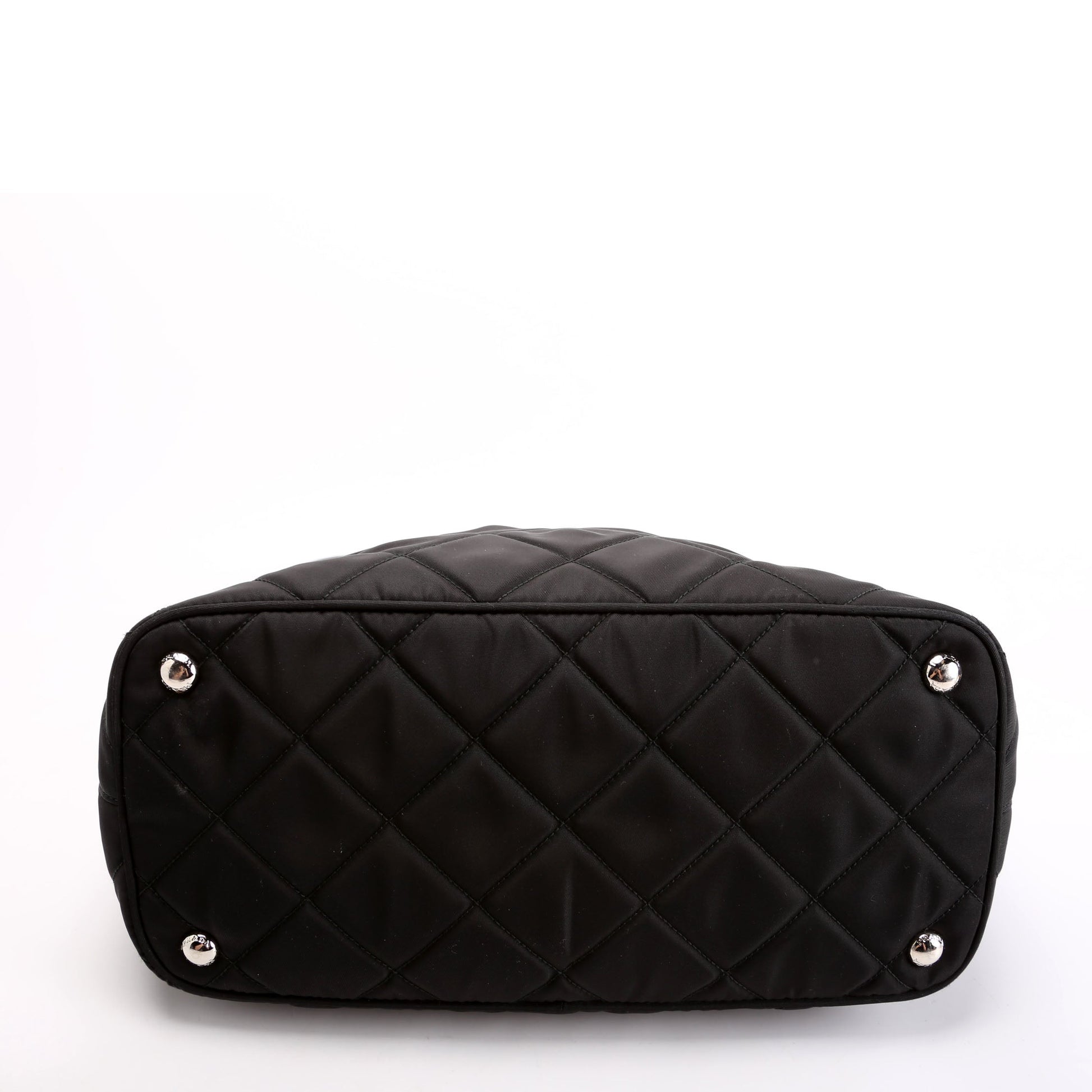 Prada Quilted Nylon Catena Chain Shoulder Black Bag