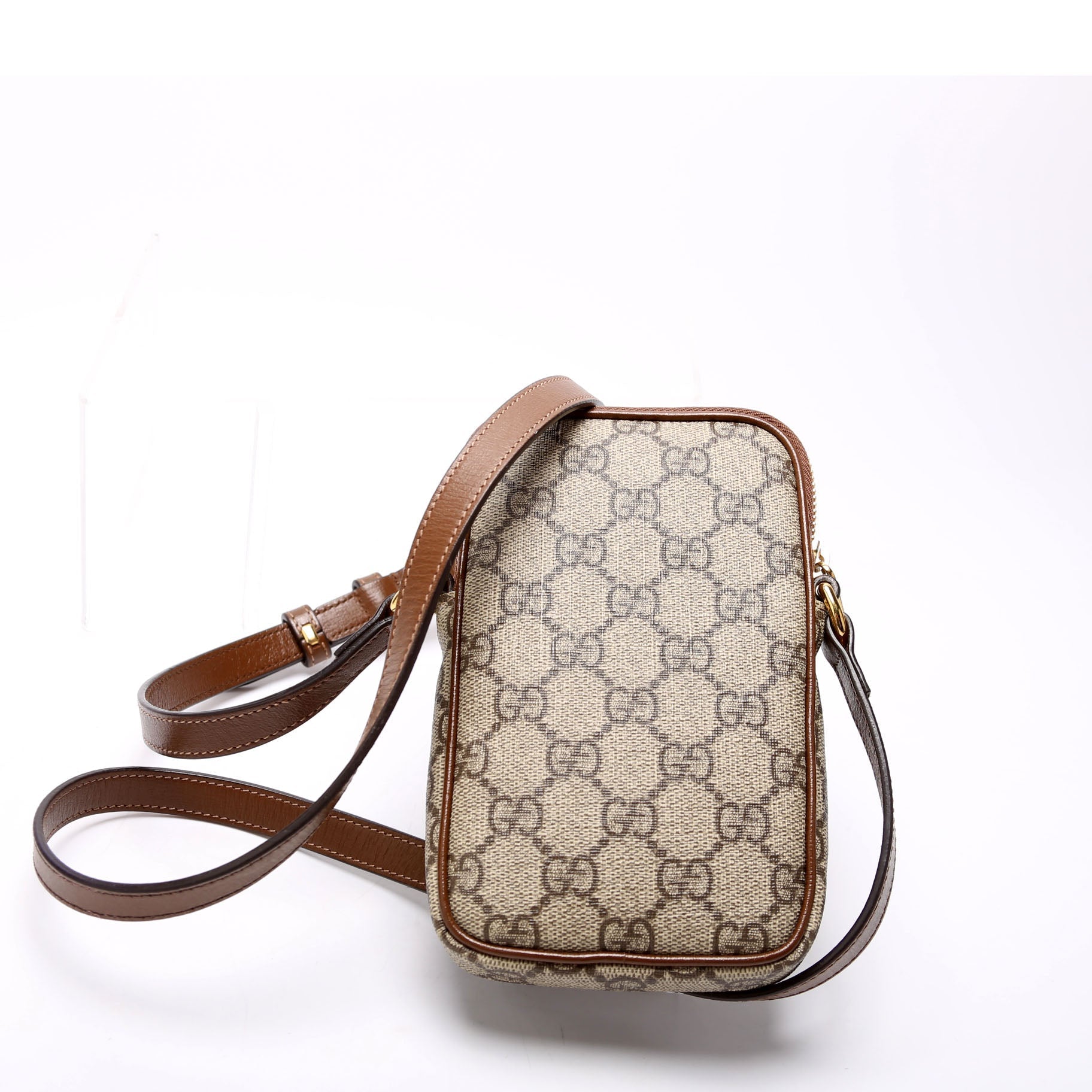 Gucci 700959 GG Supreme Interlocking Phone Pouch Bag