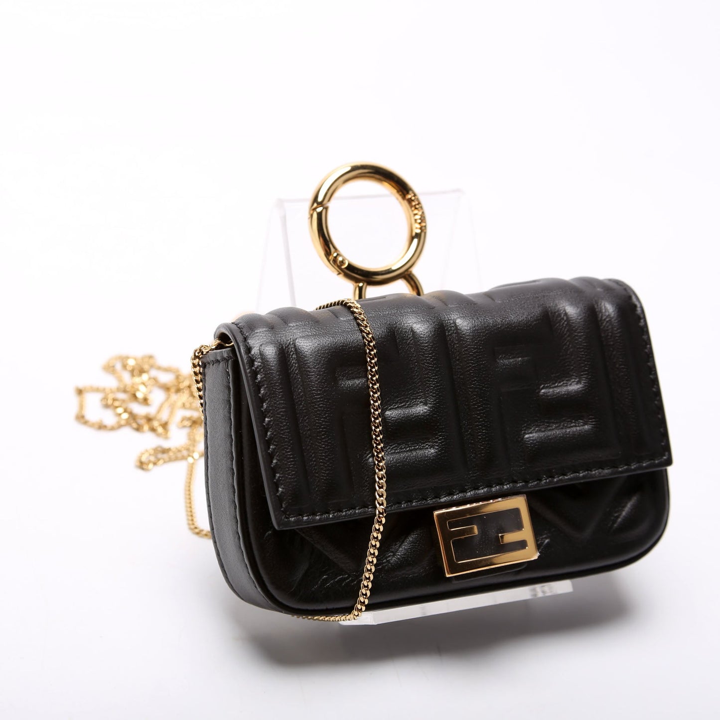 Fendi 7AR844 Nanouette Charm Black Bag