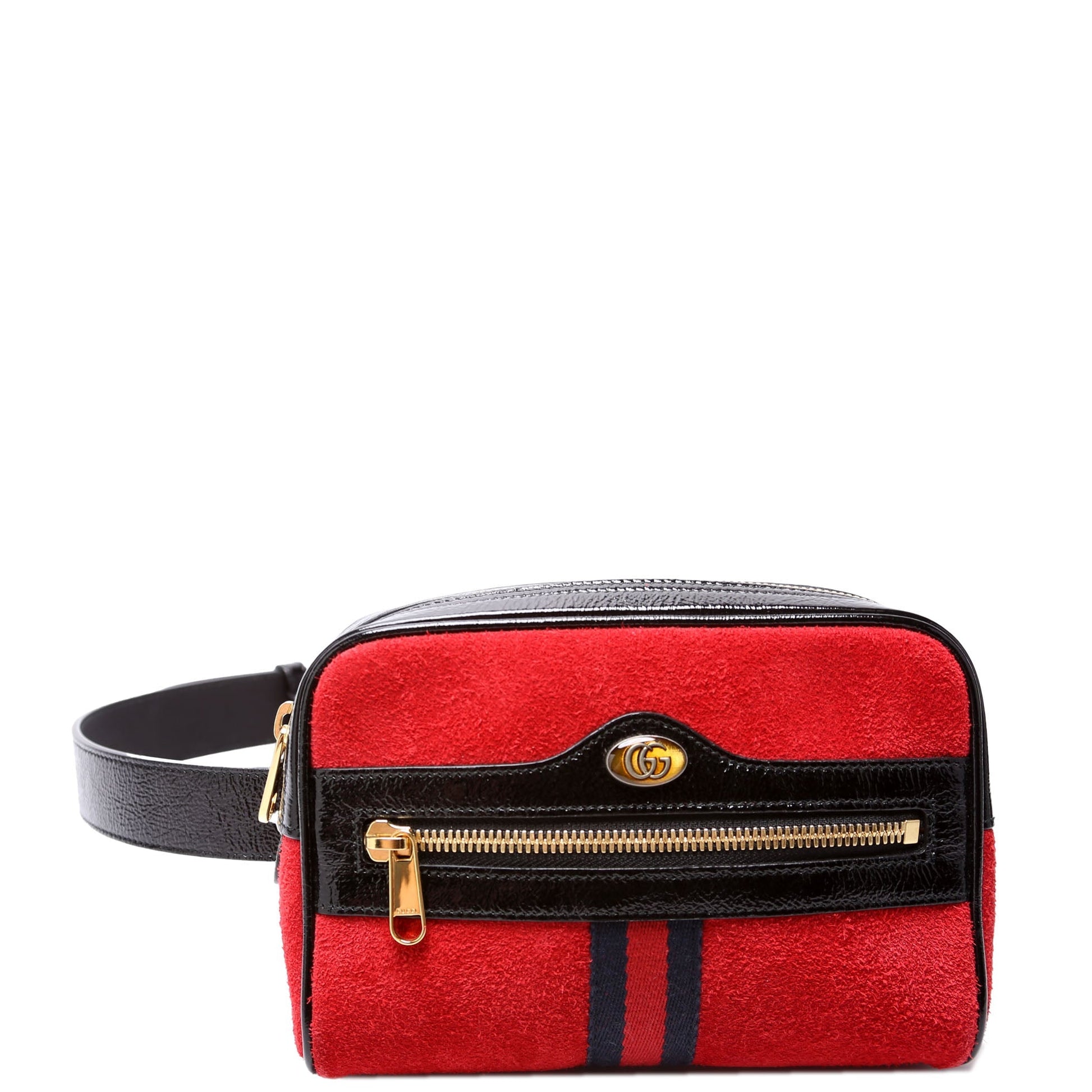 Gucci 517076 Mini Ophidia Suede Belt Red Bag