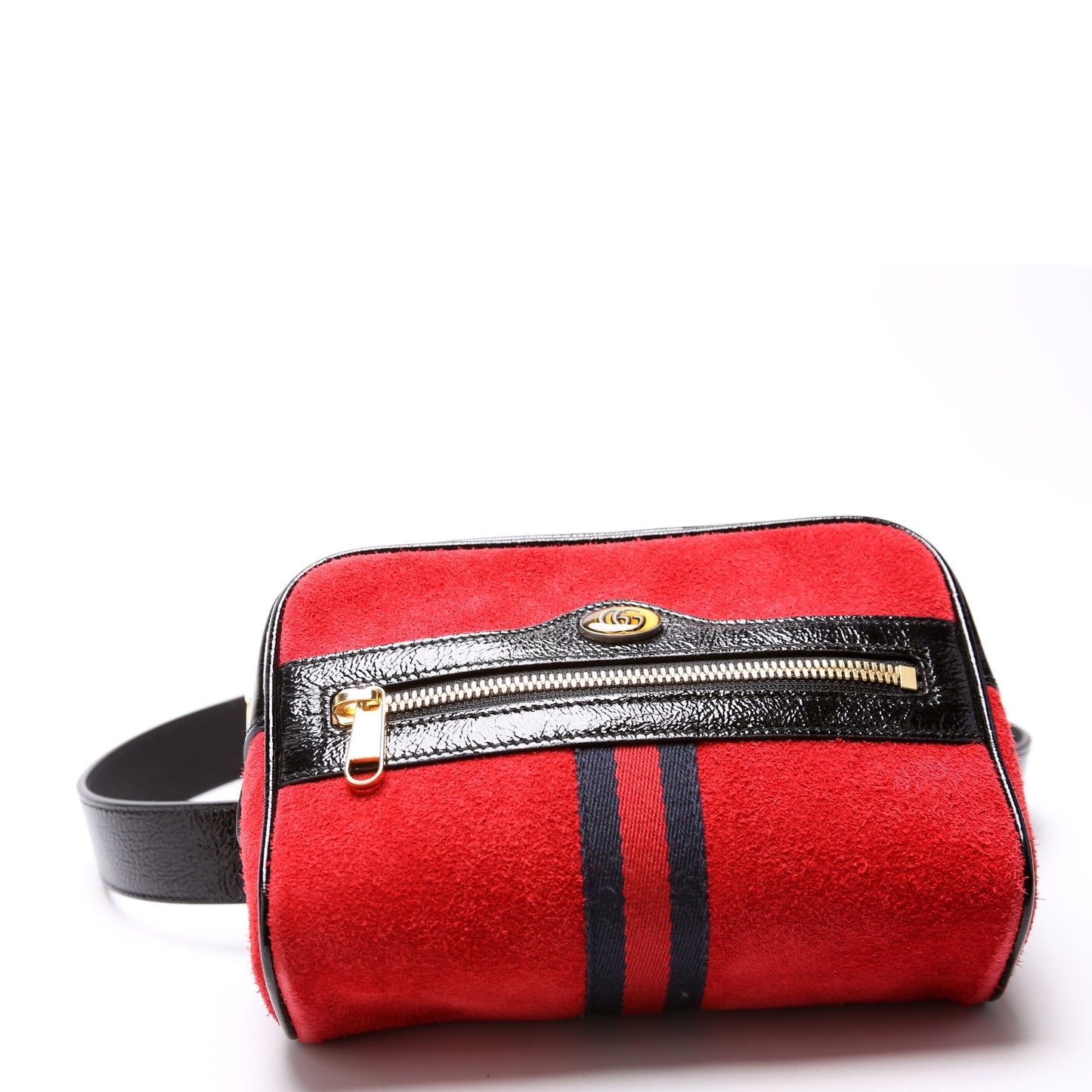 Gucci 517076 Mini Ophidia Suede Belt Red Bag