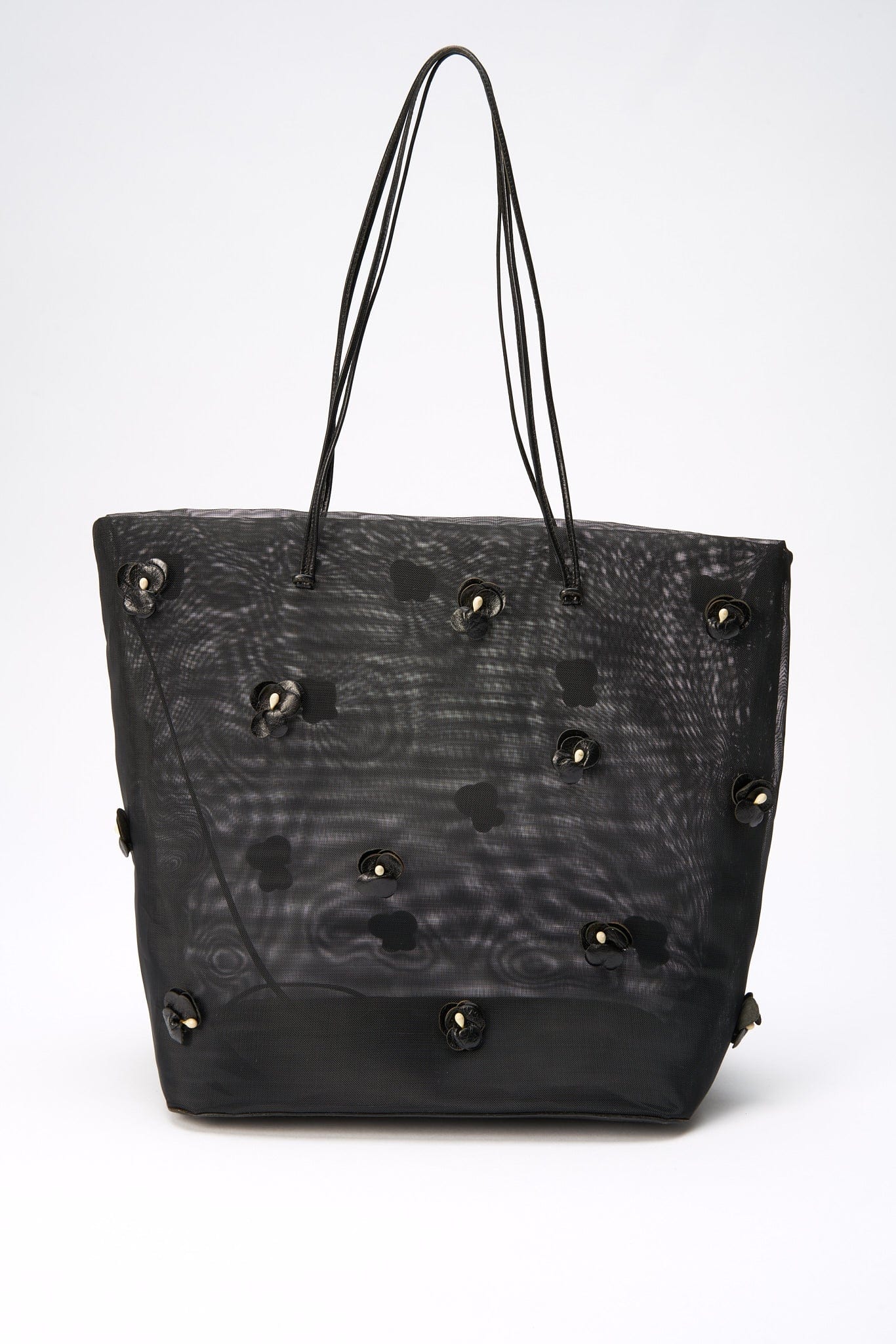 Prada Mesh Tote with Flowers