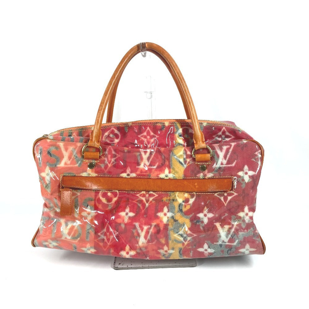 LOUIS VUITTON Boston Duffel bag Plastics, Leather Orange Monogram pulp Weekender PM Women