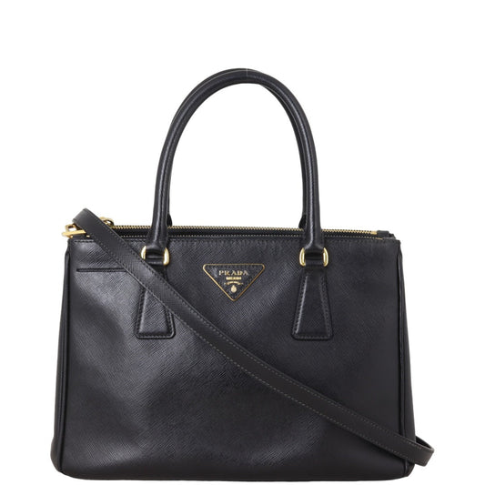Prada Saffiano Lux Galleria Double Zip Tote Small