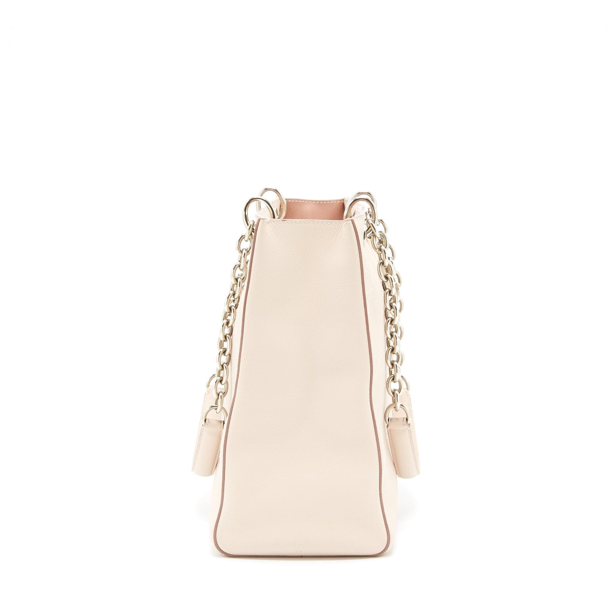 Dior Lady Dior Tote Purse Calfskin Light Beige