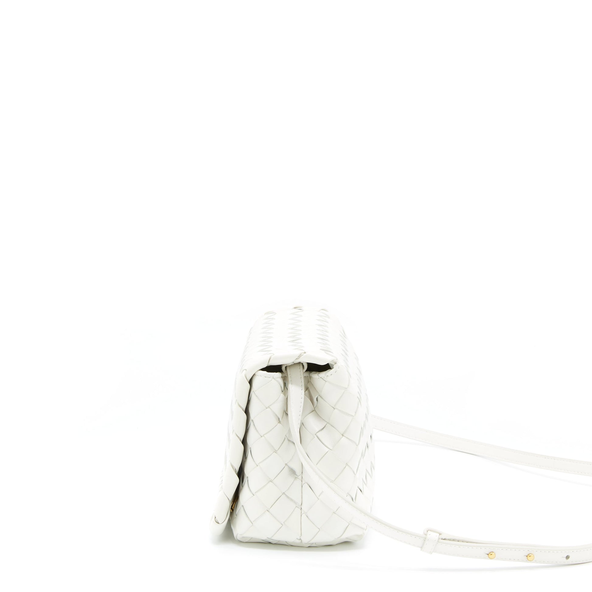 Bottega Veneta Crossbody Purse Intrecciato White