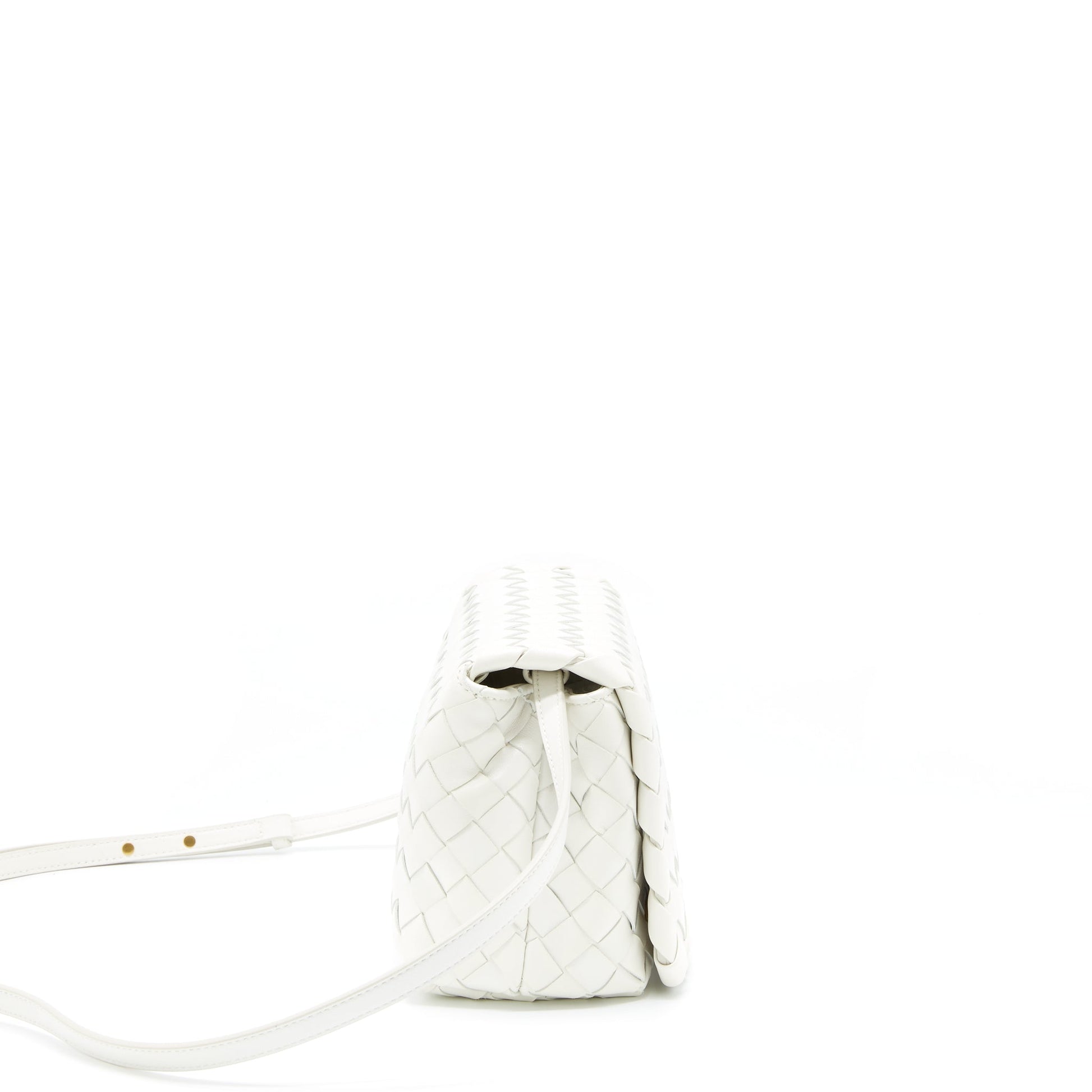 Bottega Veneta Crossbody Purse Intrecciato White
