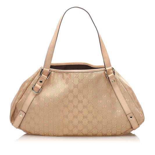 Gucci Leather Canvas Tote