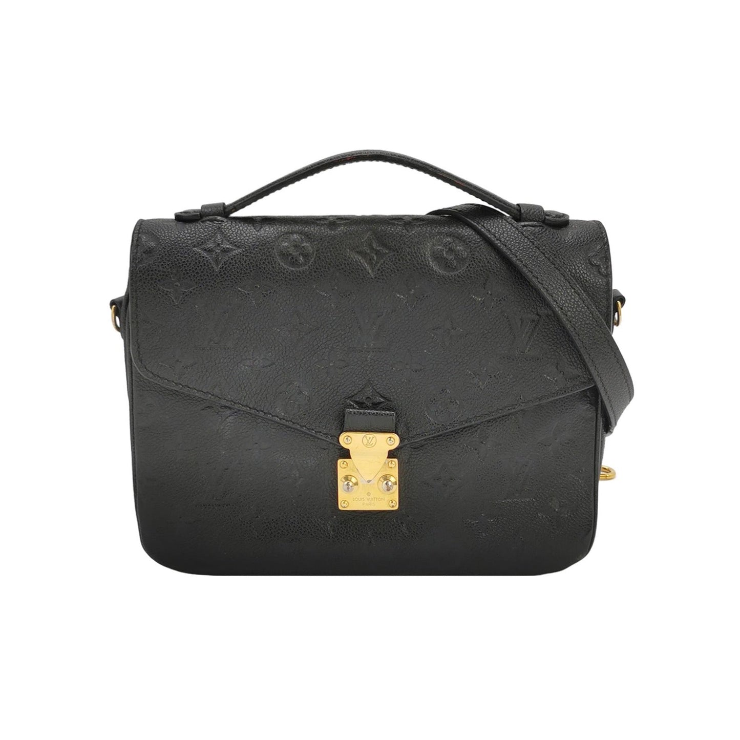 Louis Vuitton Pochette Métis Monogram Empreinte Leather Black