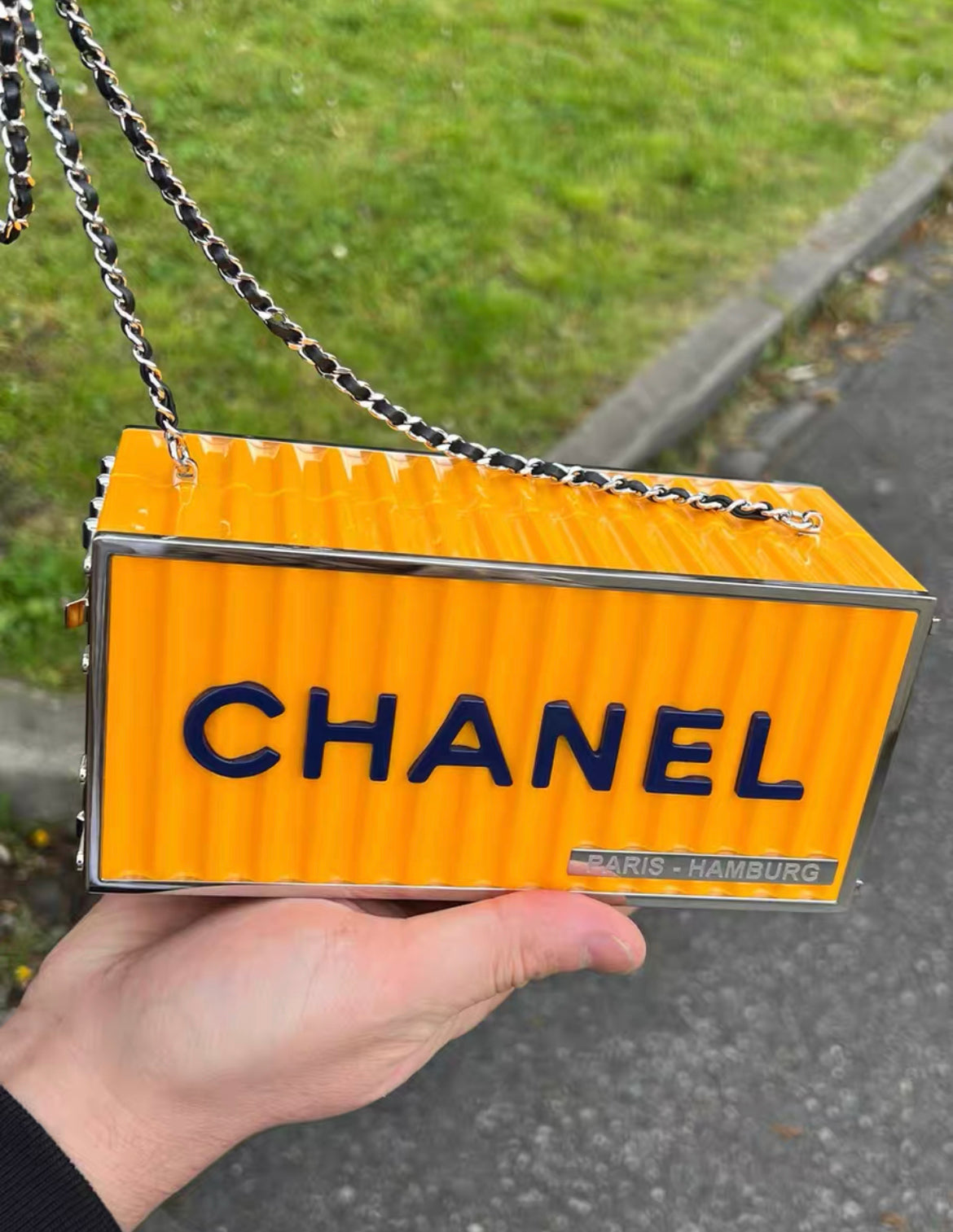 Chanel Yellow Paris Hamburg Shipping Container MinaudiÃ¨re Clutch Bag 2017