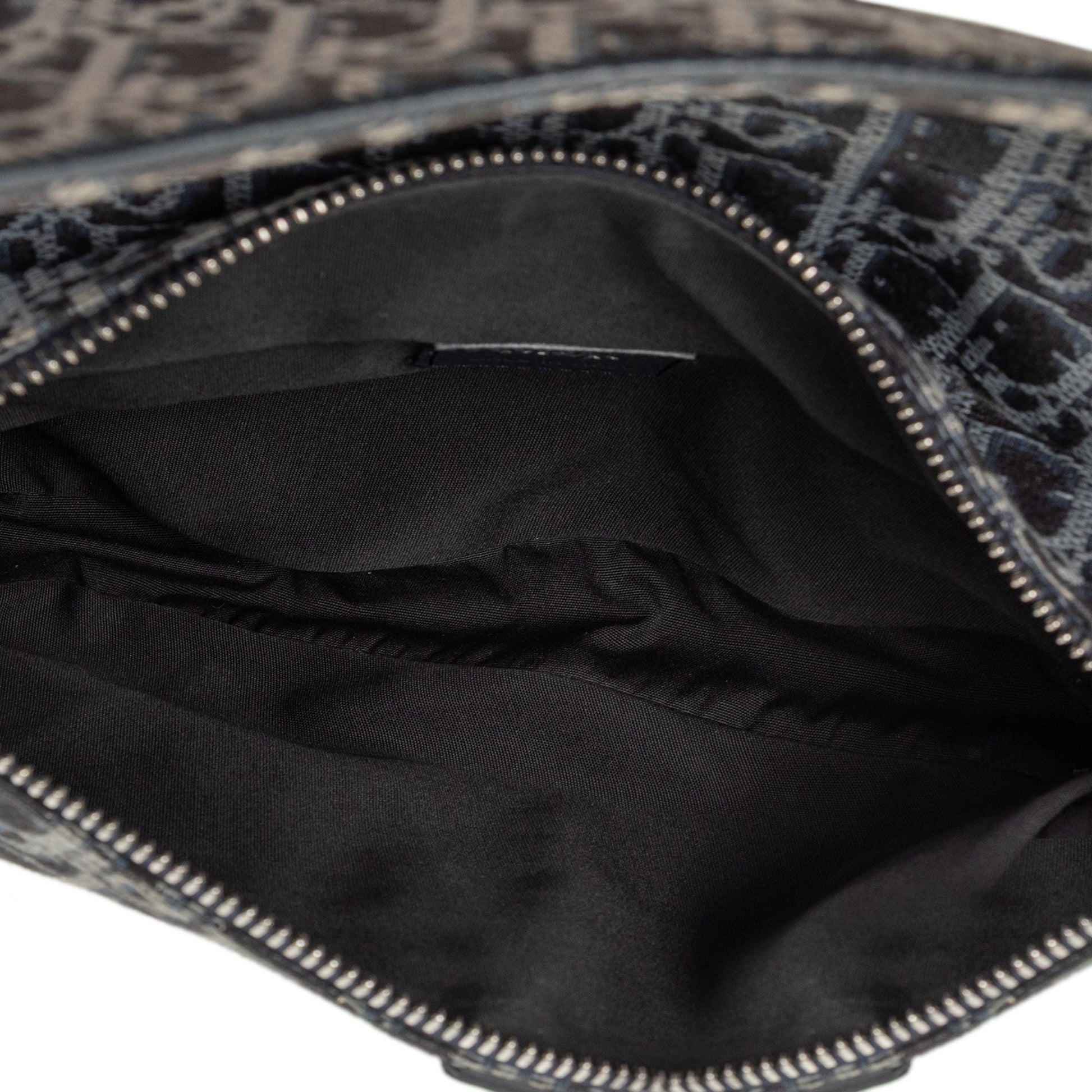 Black Dior Oblique Canvas Saddle Crossbody