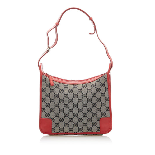 Gucci Leather Canvas Shoulder Bag