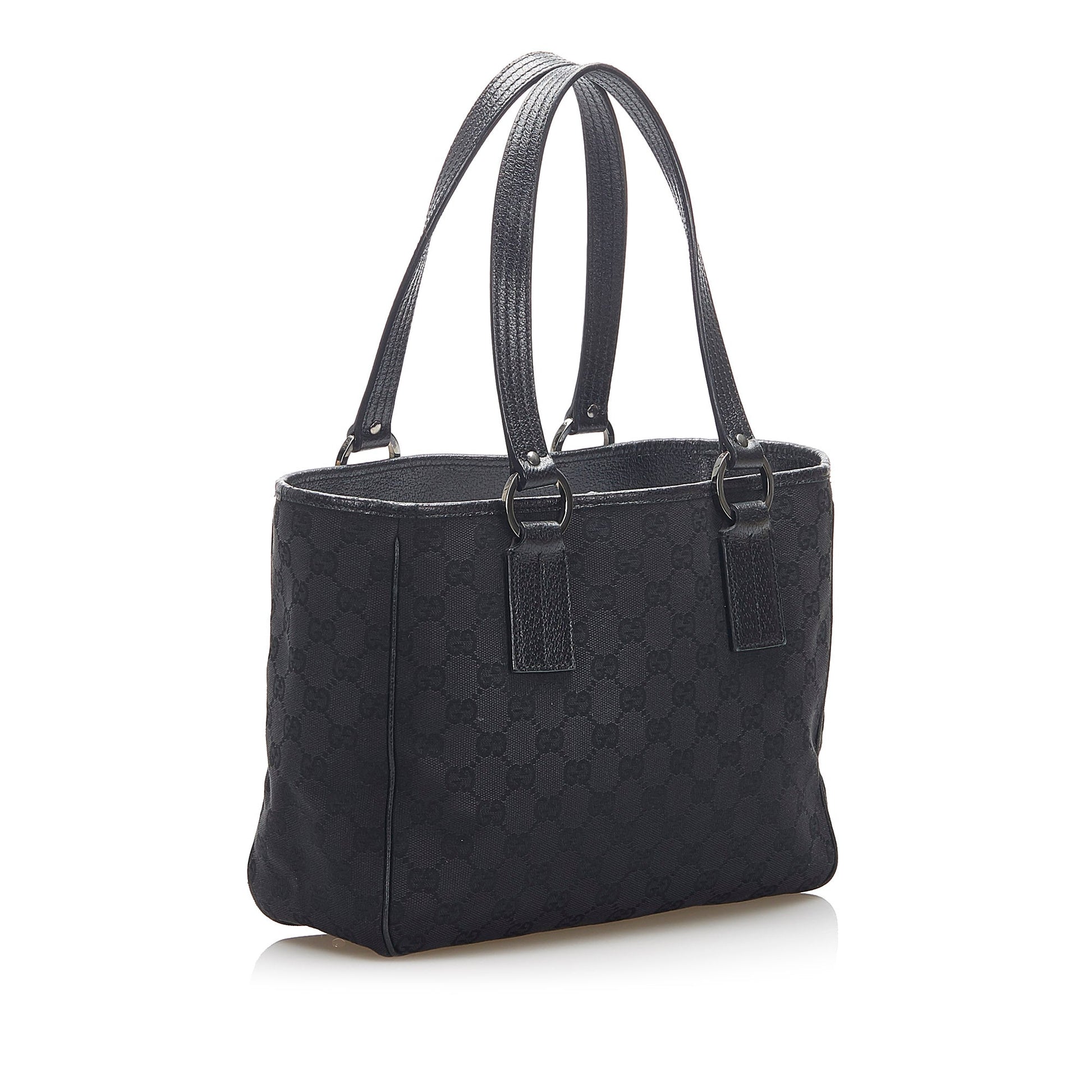 Gucci Leather Canvas Tote