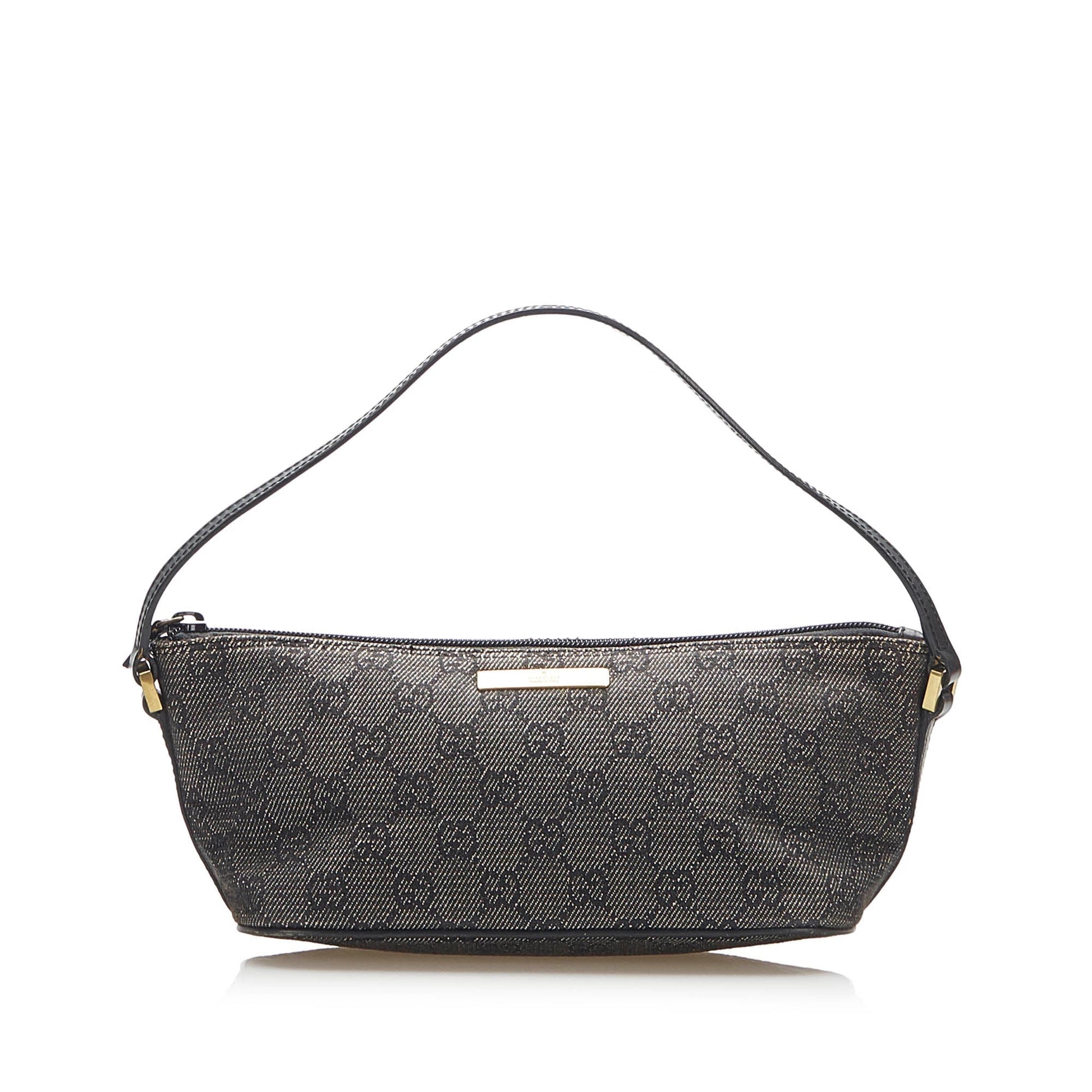Gucci Leather Canvas Shoulder Bag