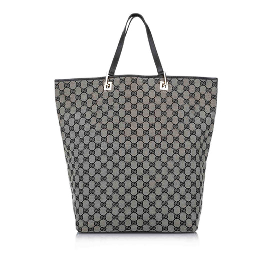 Gucci Leather Canvas Tote
