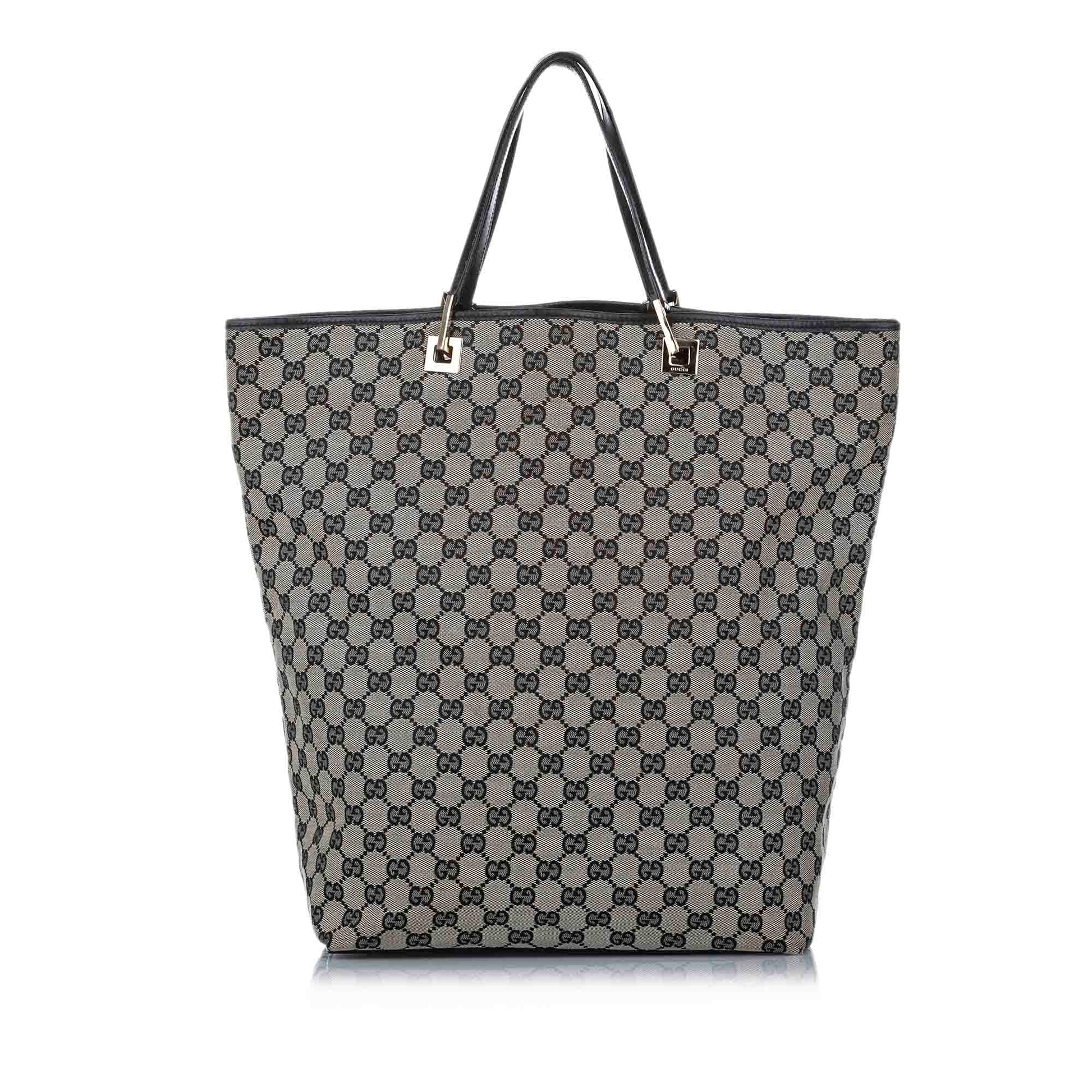 Gucci Leather Canvas Tote