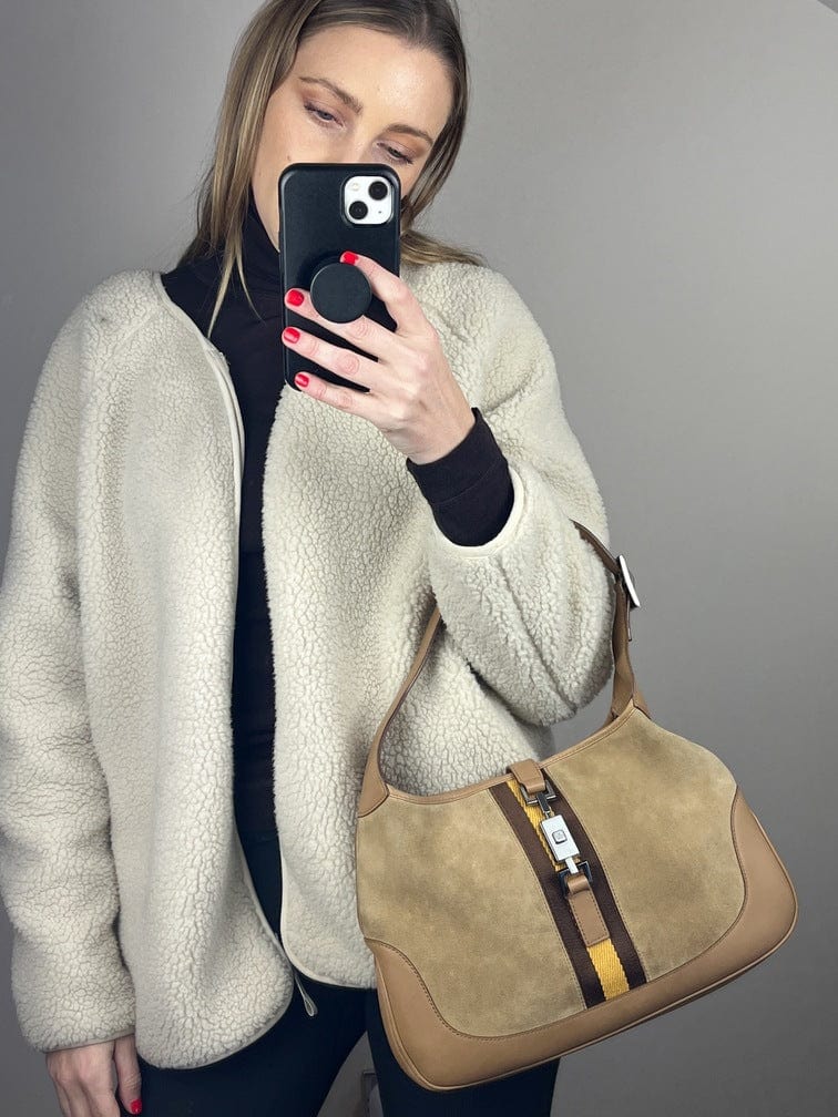 Gucci Jackie Leather Nylon Shoulder Bag Style 7
