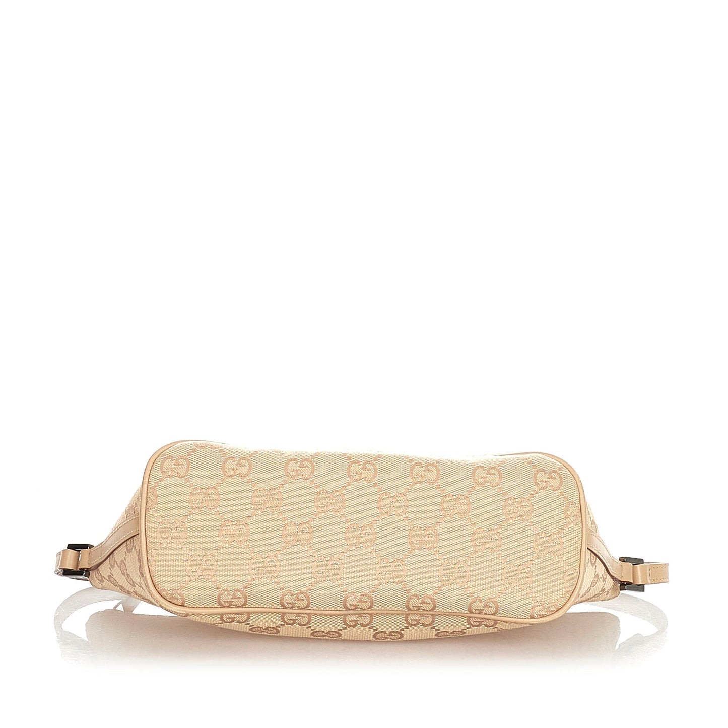 Gucci Baguette Leather Canvas Shoulder Bag