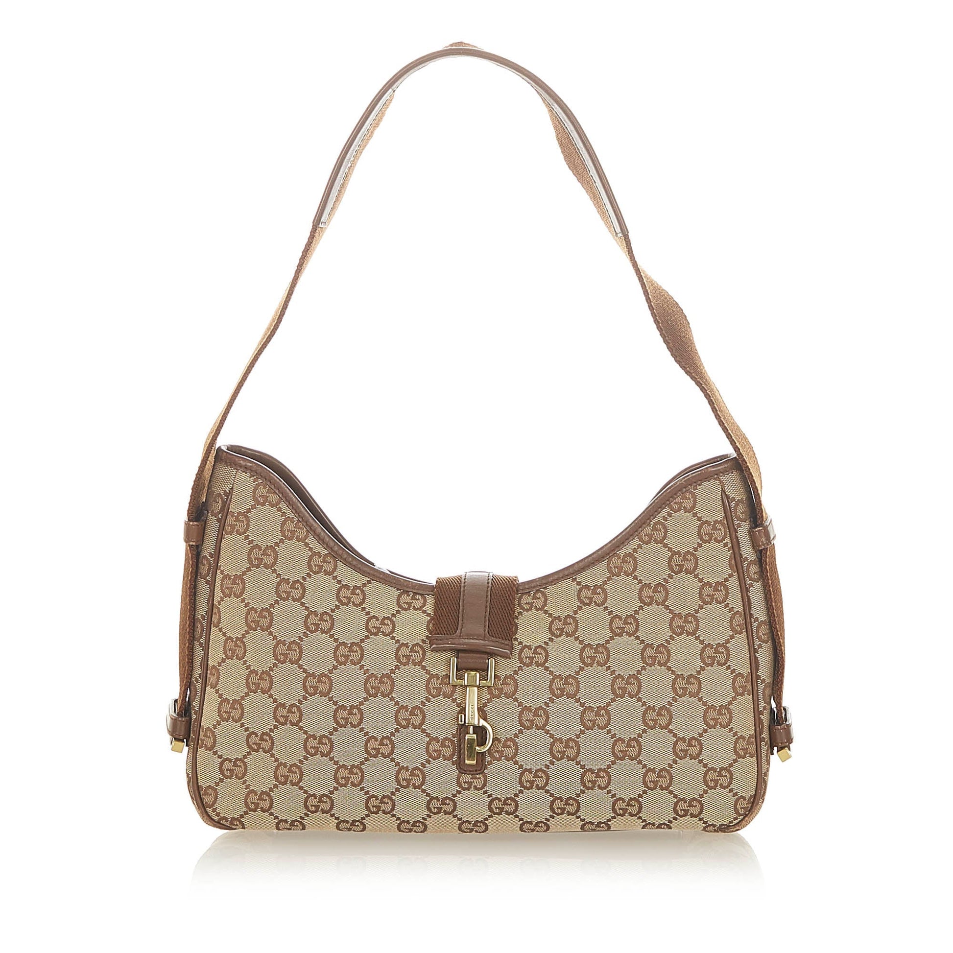 Gucci Leather Canvas Shoulder Bag