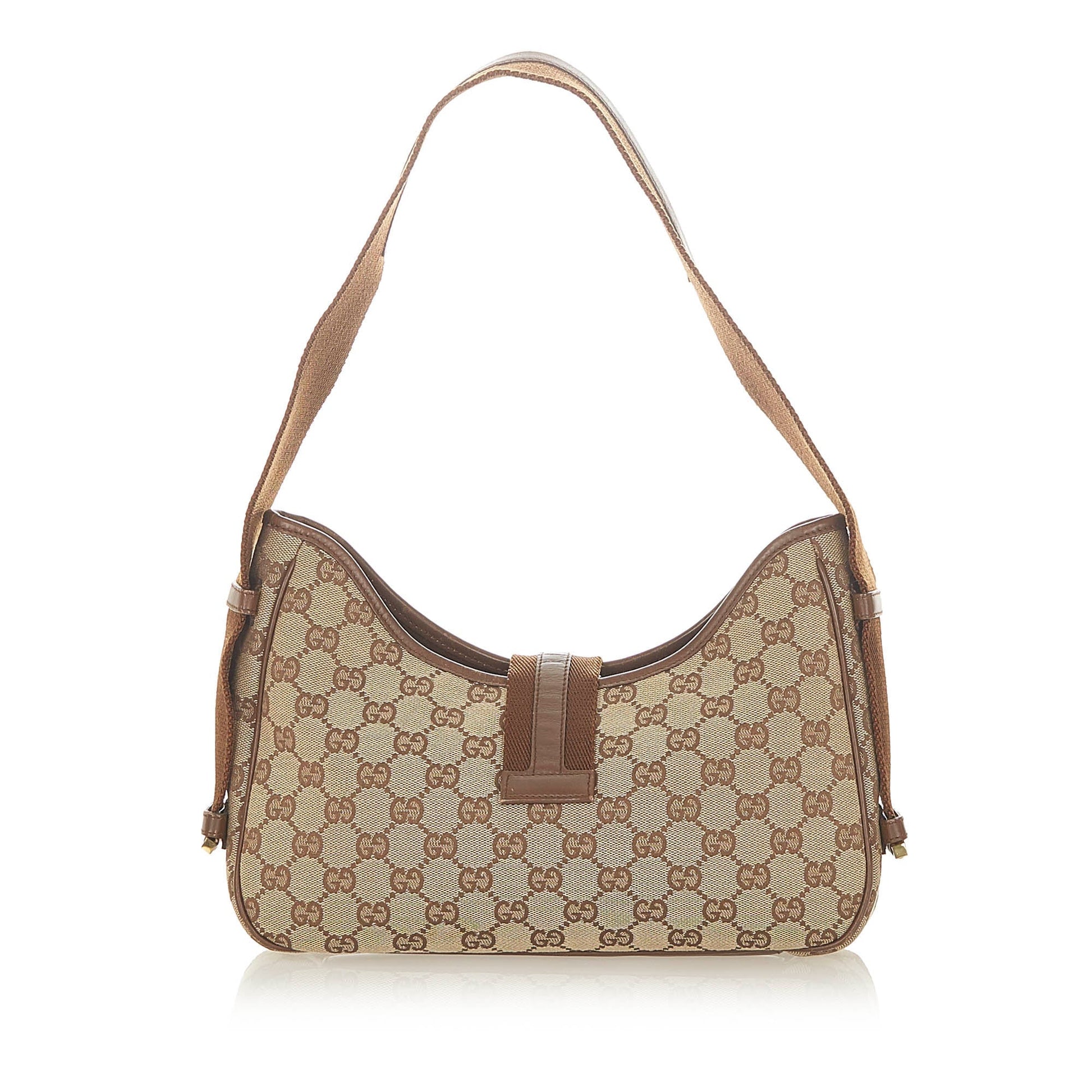 Gucci Leather Canvas Shoulder Bag