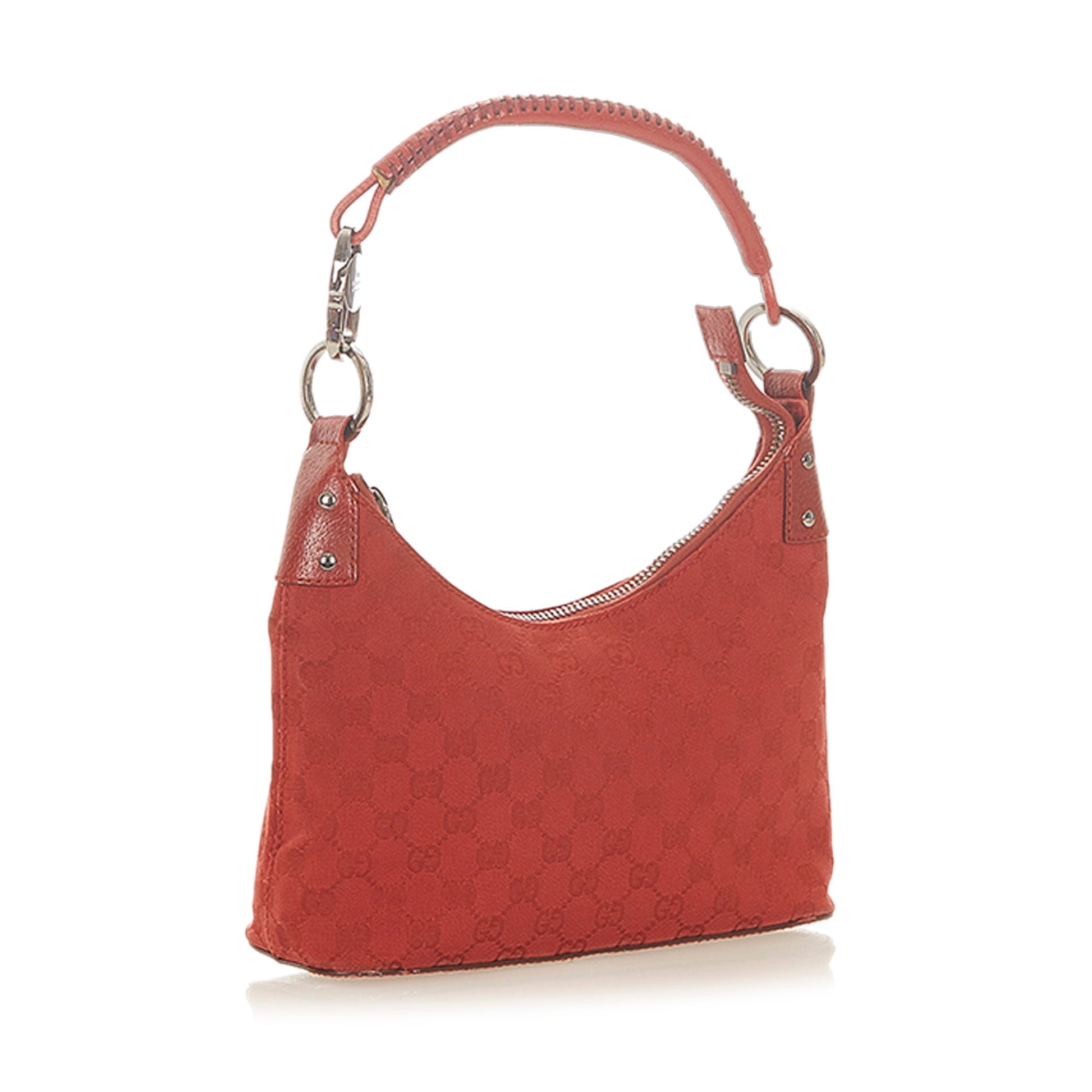 Gucci Leather Canvas Shoulder Bag