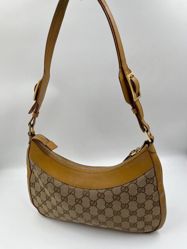 Gucci Jackie Leather Canvas Shoulder Bag Style 19
