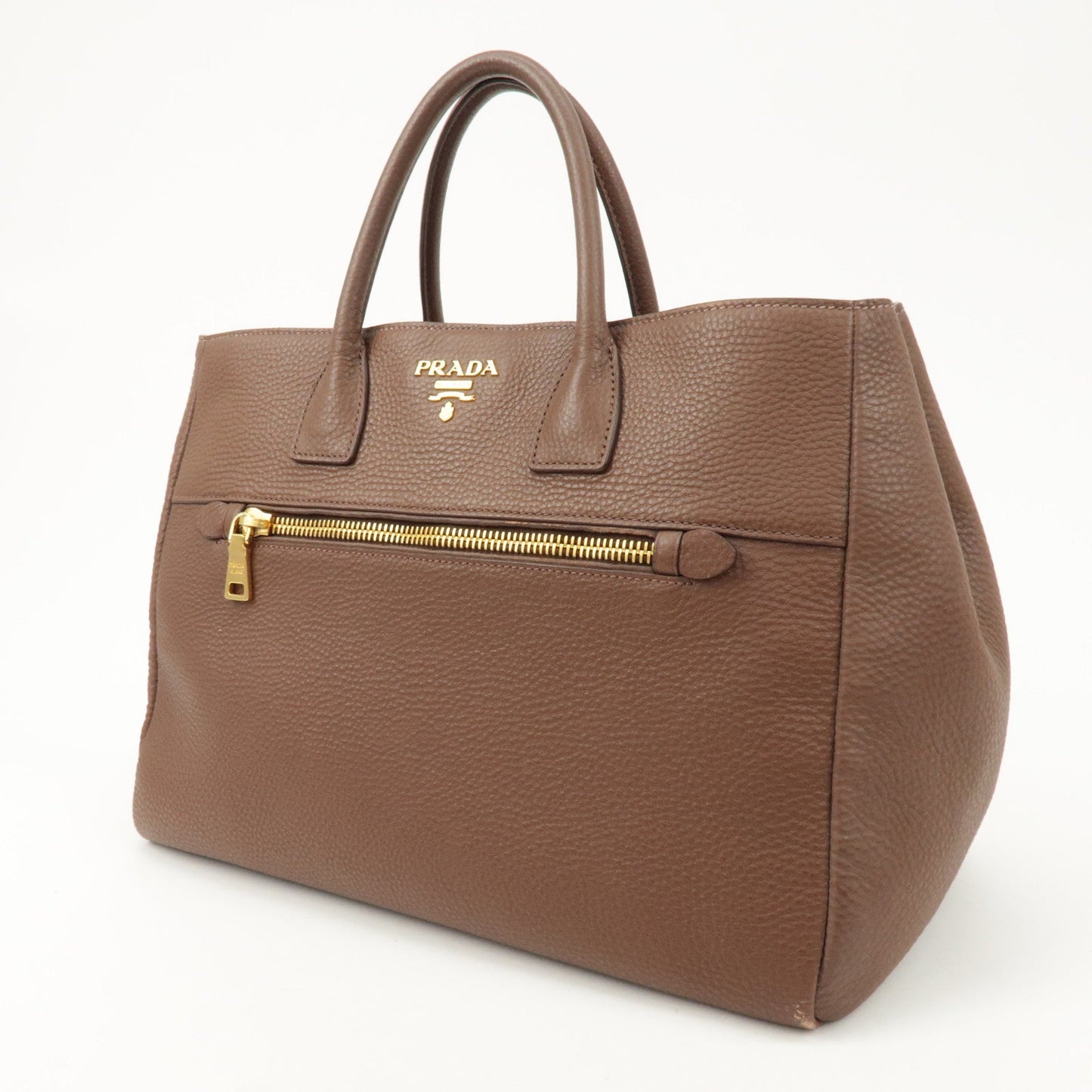 PRADA Vitello Daino Leather 2Way Tote Bag Shoulder Bag BN2545