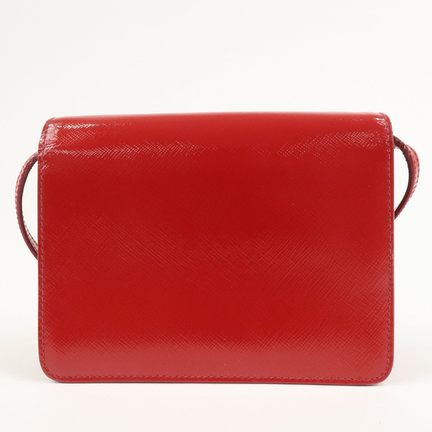 PRADA Saffiano Leather 2Way Mini Shoulder Bag Clutch Bag Red BT1031