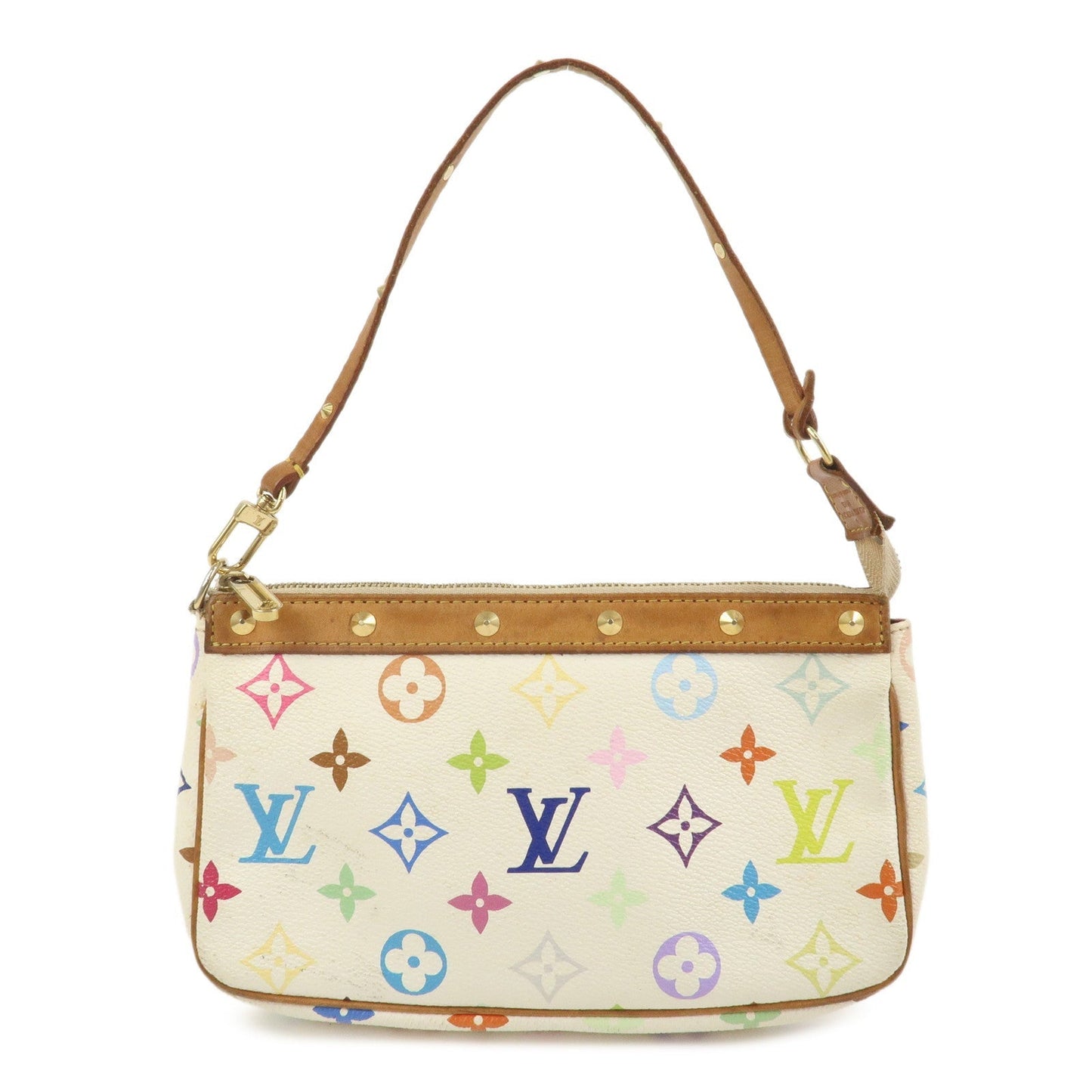 Louis Vuitton Monogram Multicolor Pochette Accessoires Blanc M92649