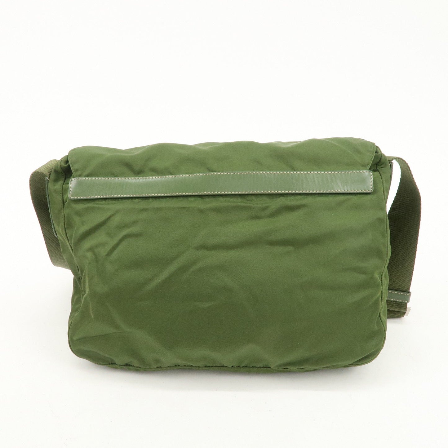 PRADA Triangle Logo Nylon Shoulder Bag Crossbody Bag Green