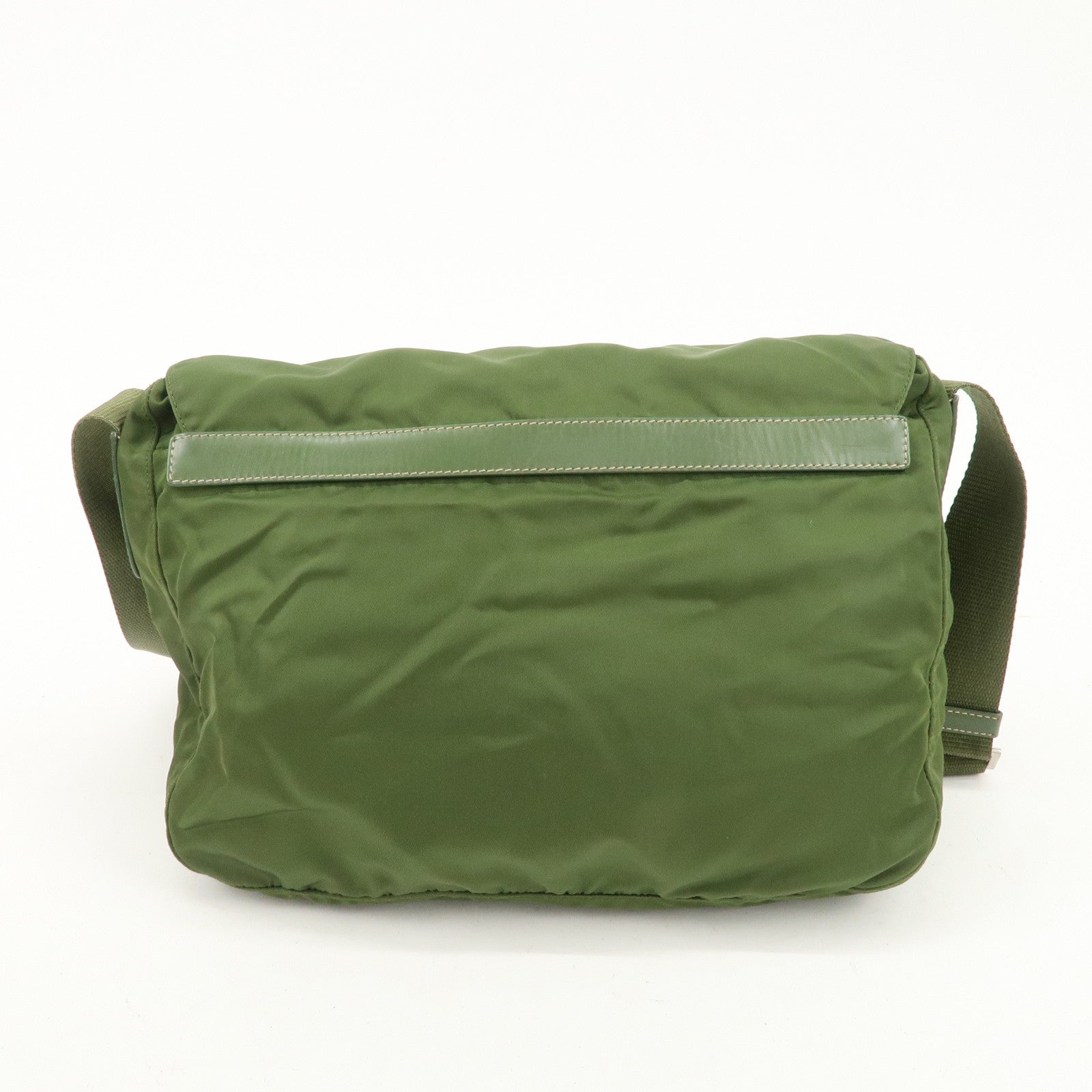 PRADA Triangle Logo Nylon Shoulder Bag Crossbody Bag Green
