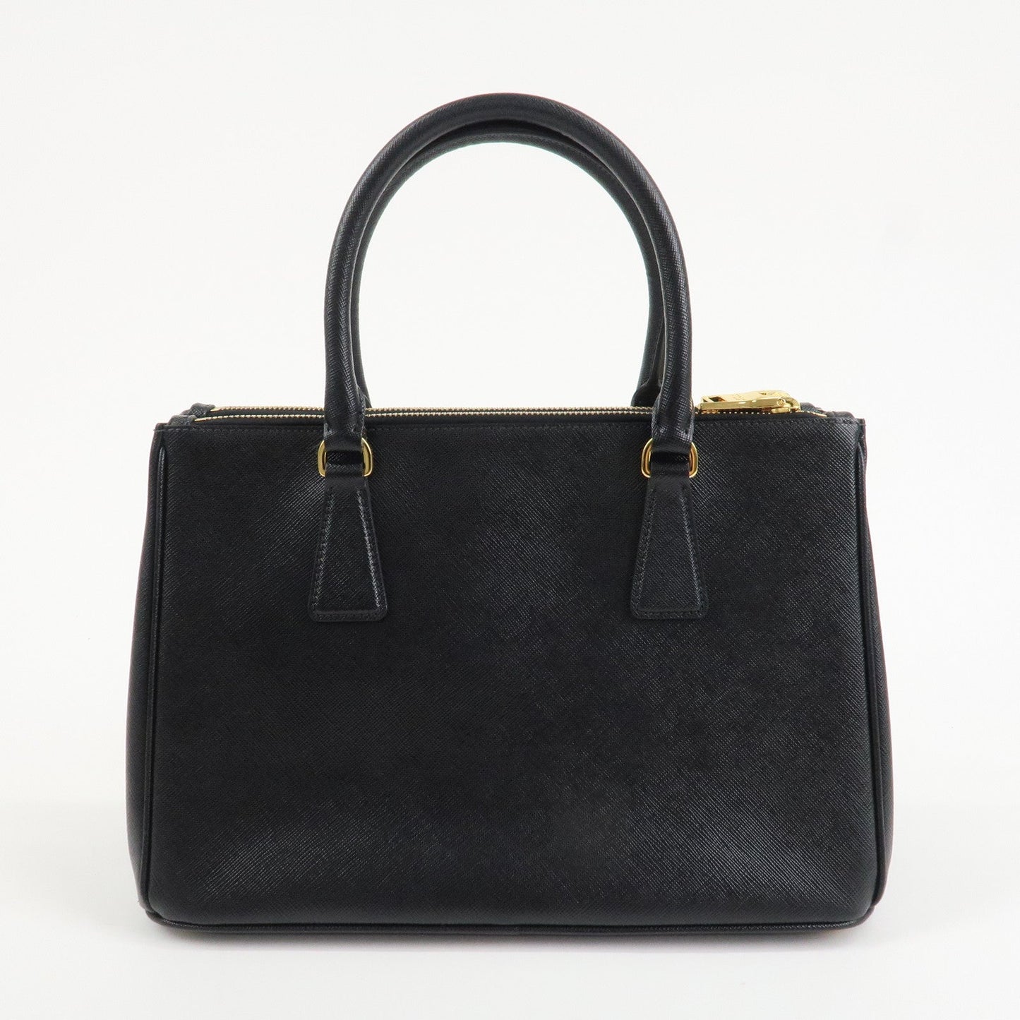 PRADA Triangle Logo Saffiano Leather 2WAY Hand Bag Black BN1801