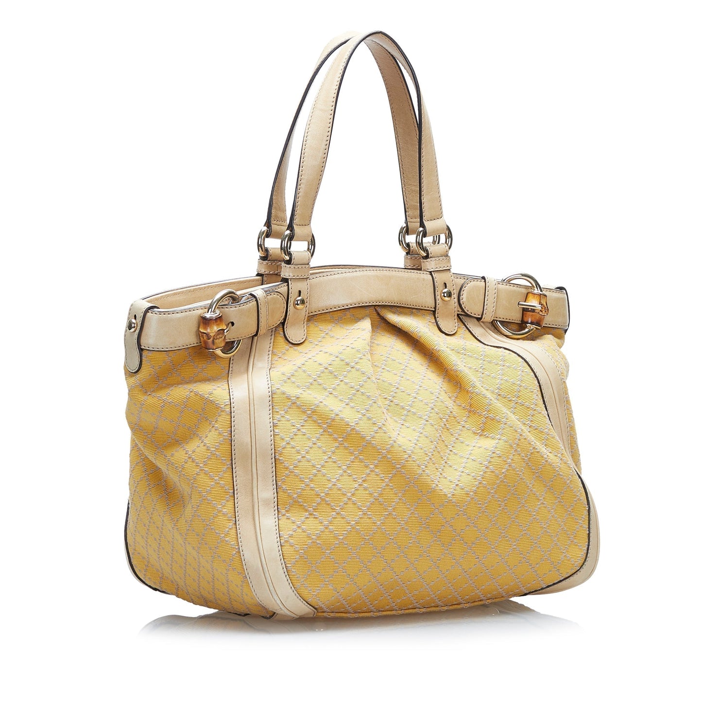 Gucci Leather Canvas Handbag